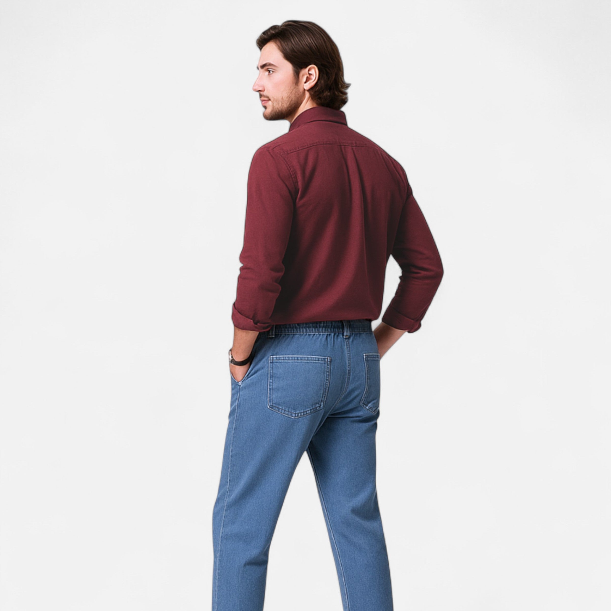 Maison Dresson | Men’s Solid Long-Sleeve Business Shirt