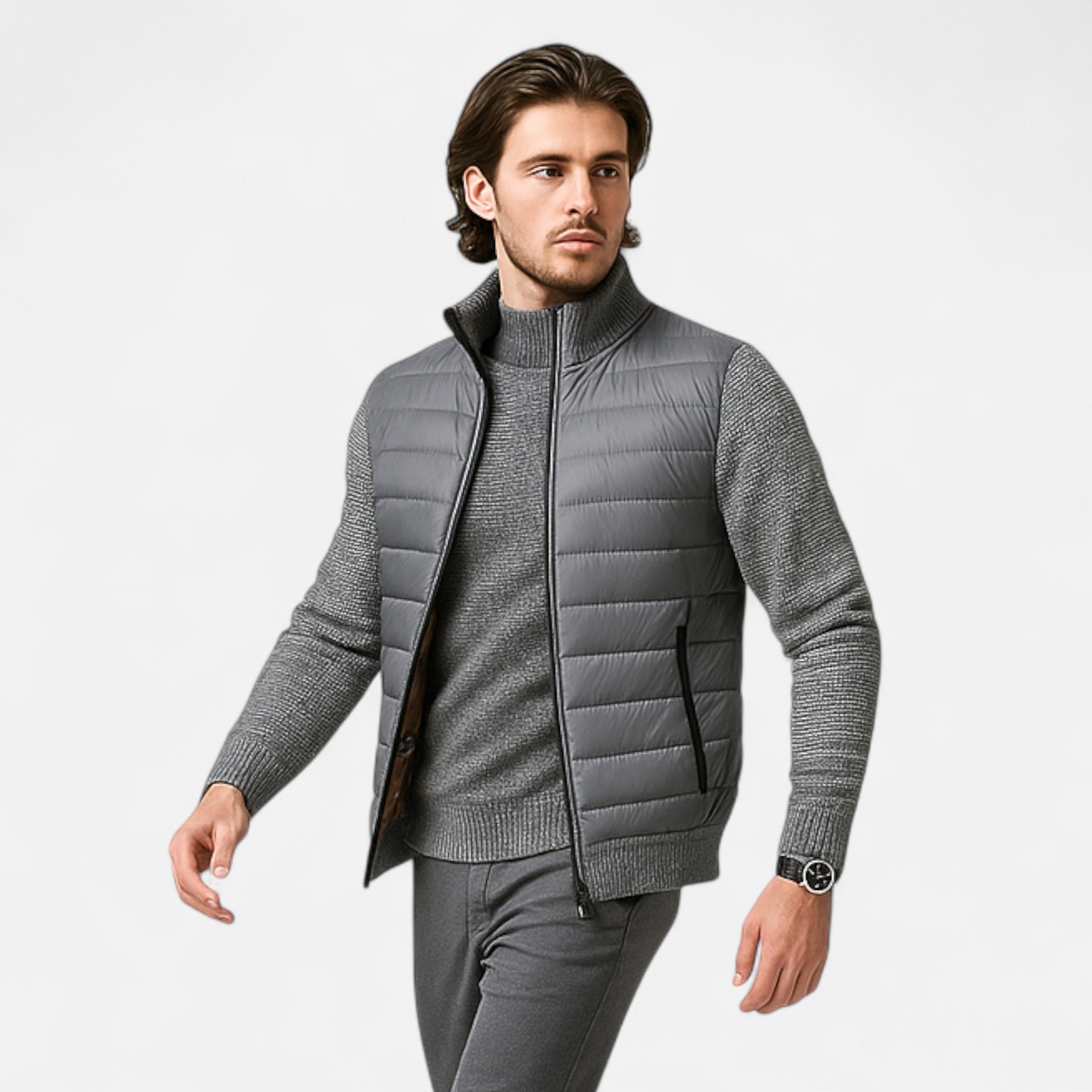 Maison Dresson | Men’s Fleece Stand-Collar Patchwork Jacket