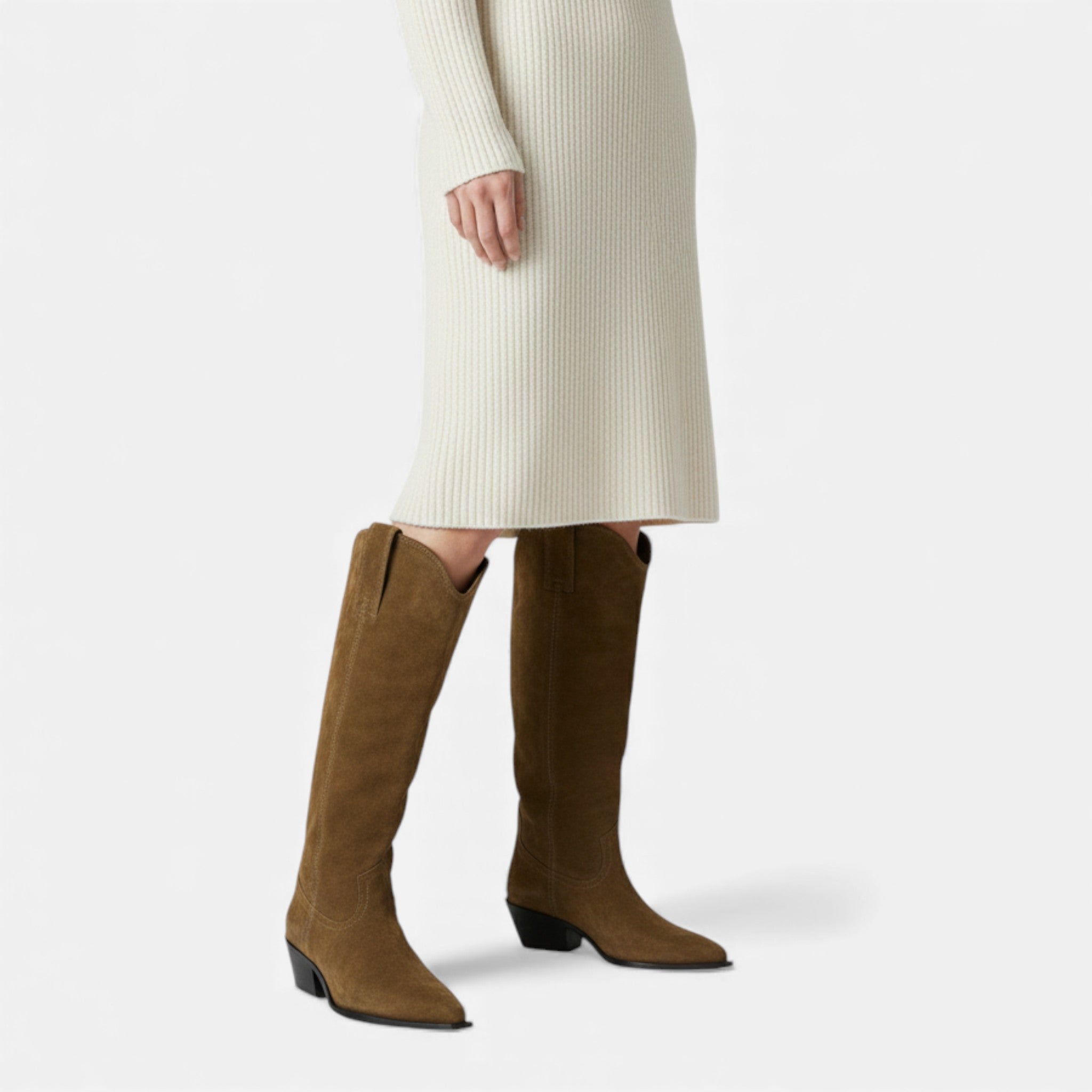 Maison Dresson | Women’s High Knee Cow Suede Autumn Winter Boots