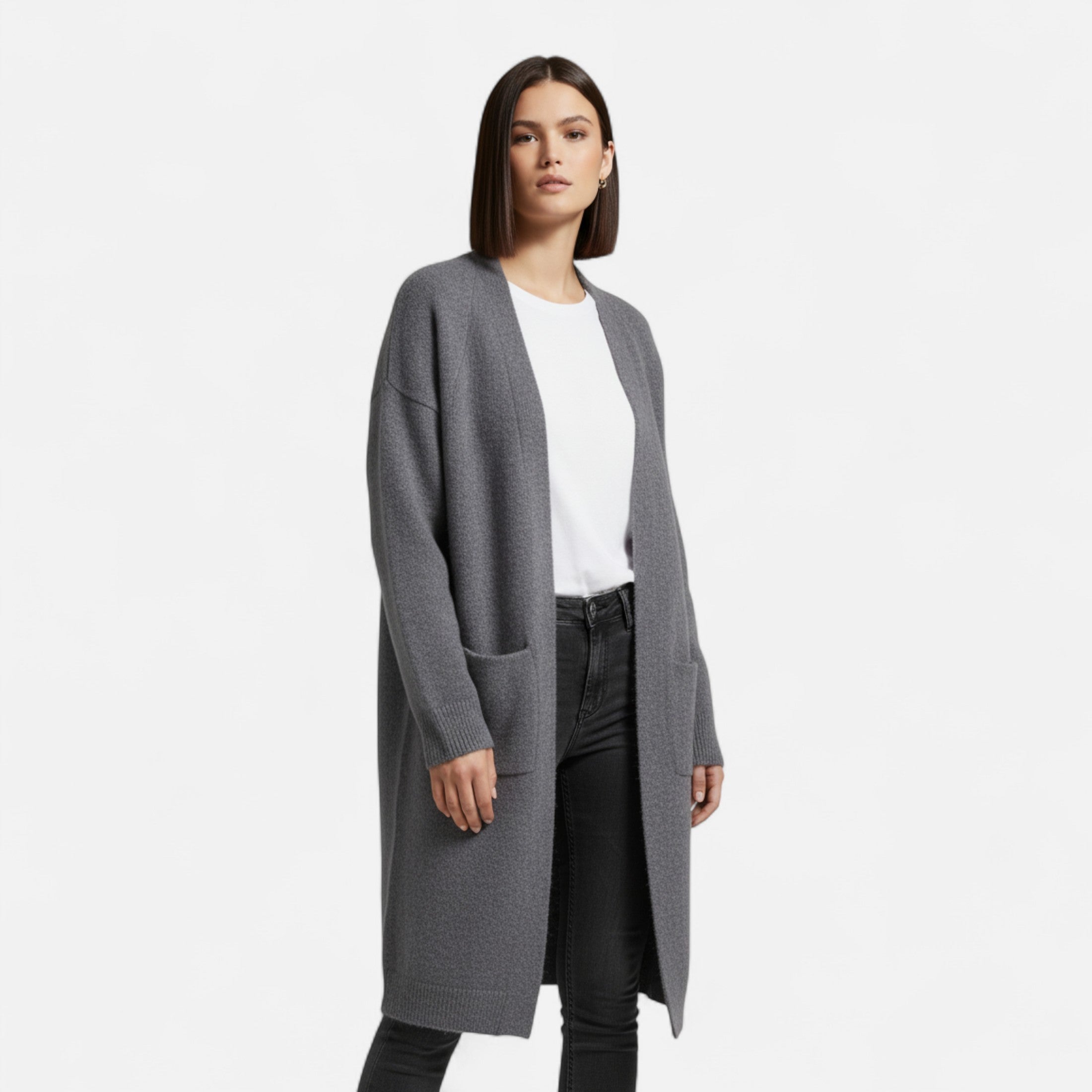 Maison Dresson | Women’s Thick Knit Cardigan – V-Neck Autumn Warmth