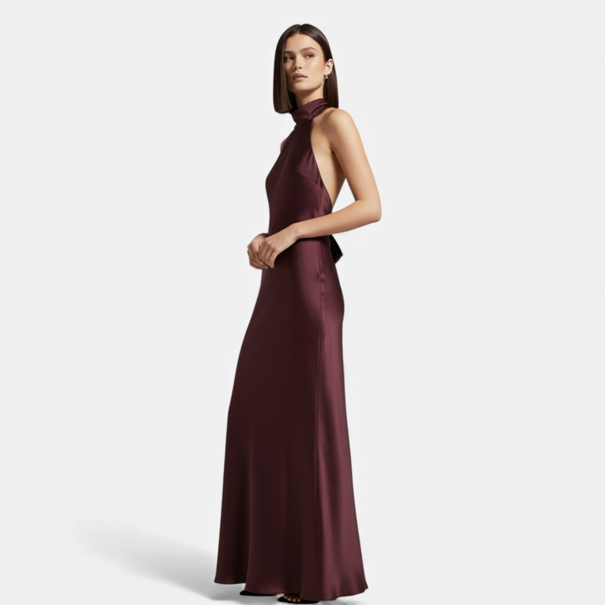 Maison Dresson | Women’s Backless Satin Long Dress