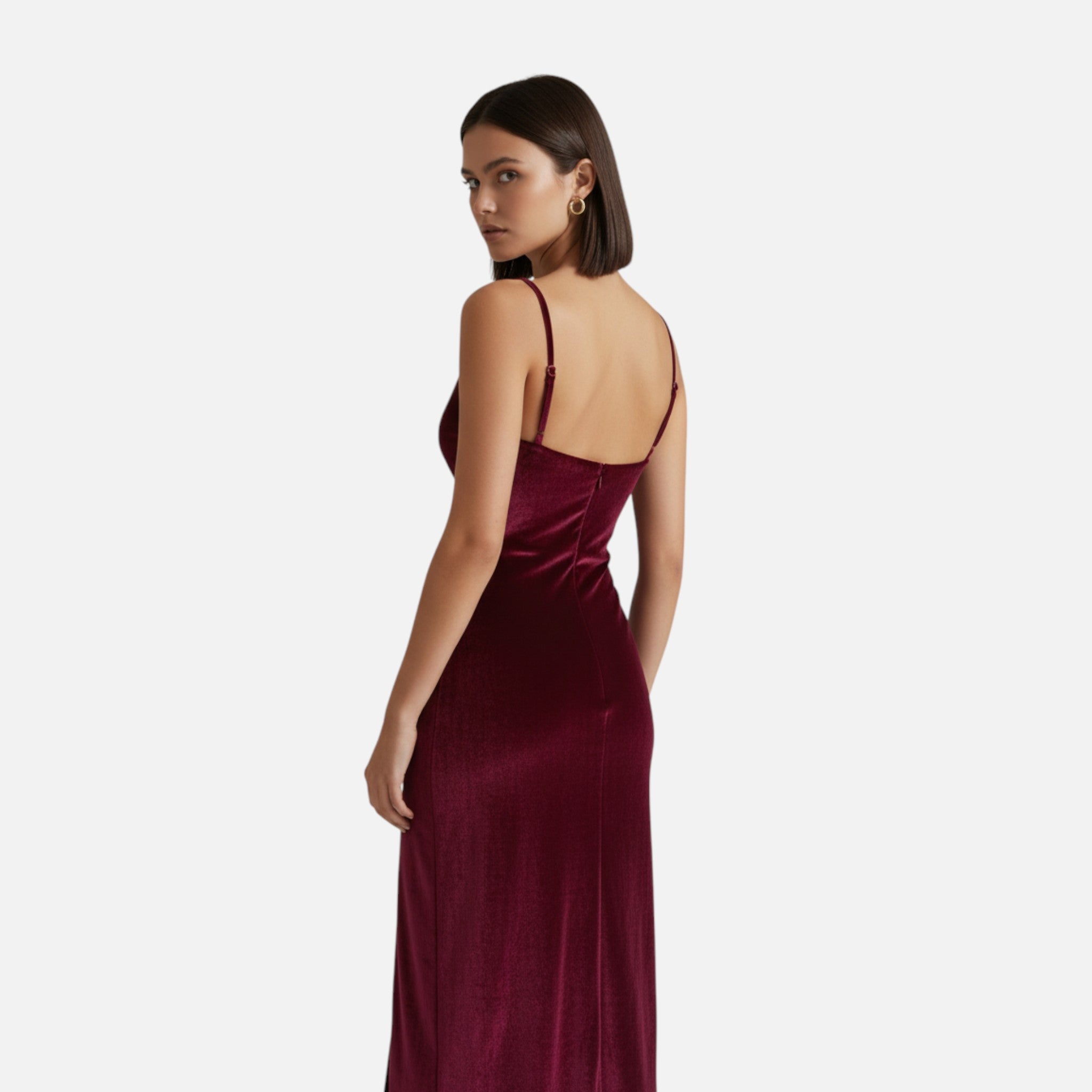 Maison Dresson | Women’s Ruched Spaghetti Strap Evening Dress