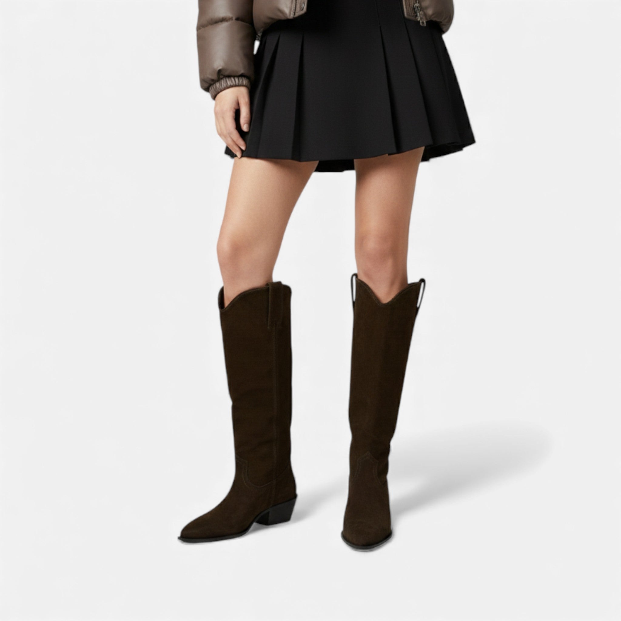 Maison Dresson | Women’s Suede Knee Boots Autumn Winter