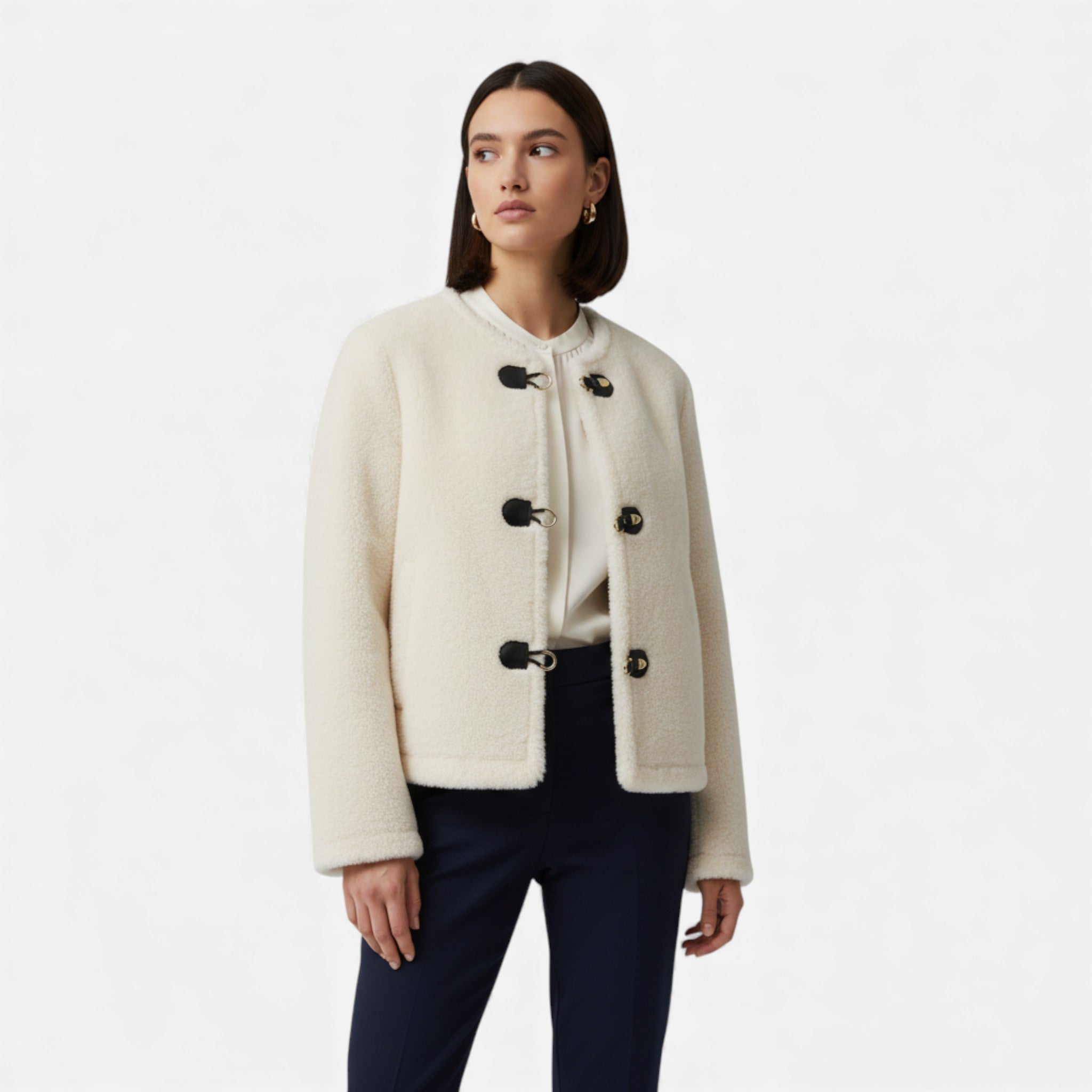 Maison Dresson | Women’s Faux Fur Toggle Button Jacket