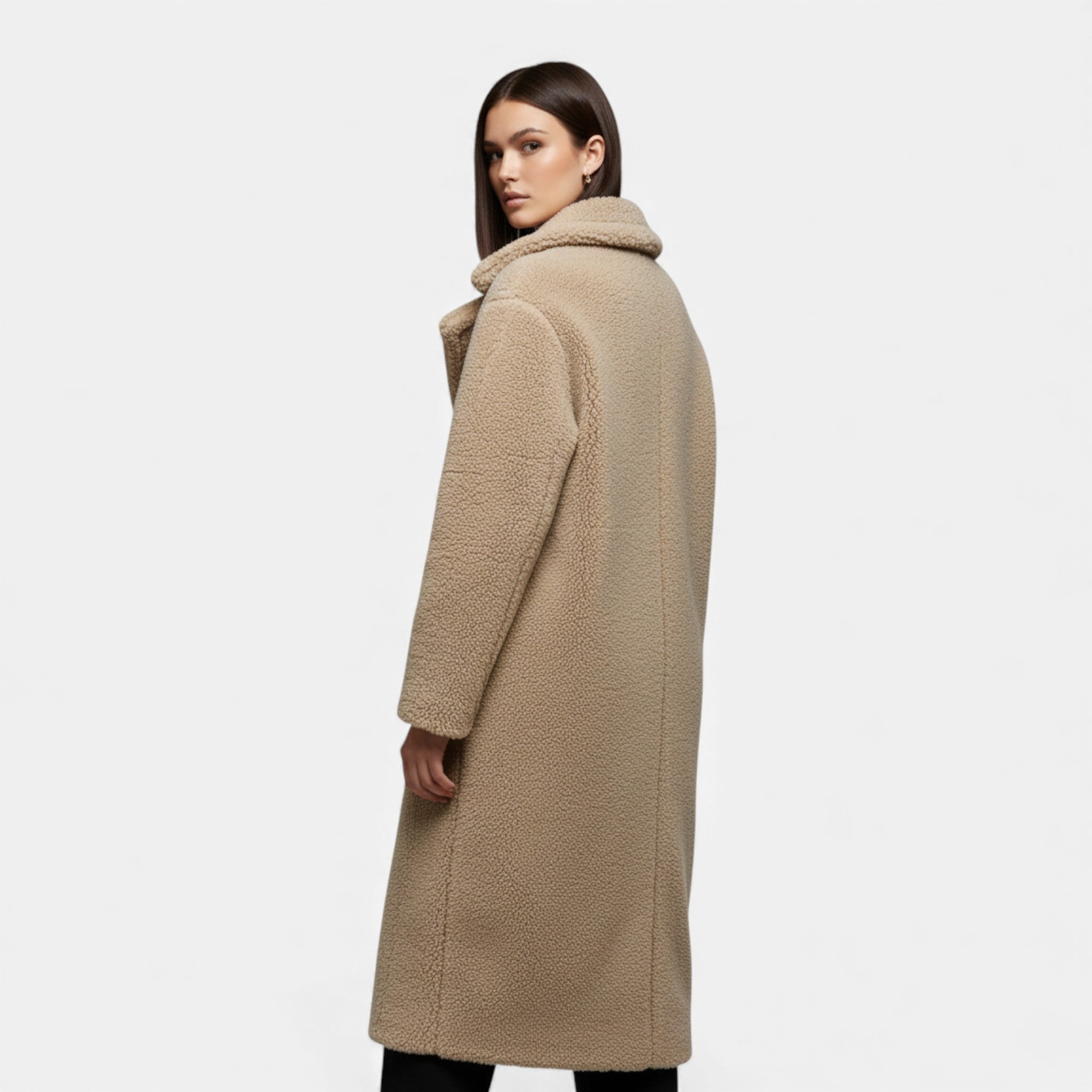 Maison Dresson | Women’s Long Double-Breasted Teddy Coat