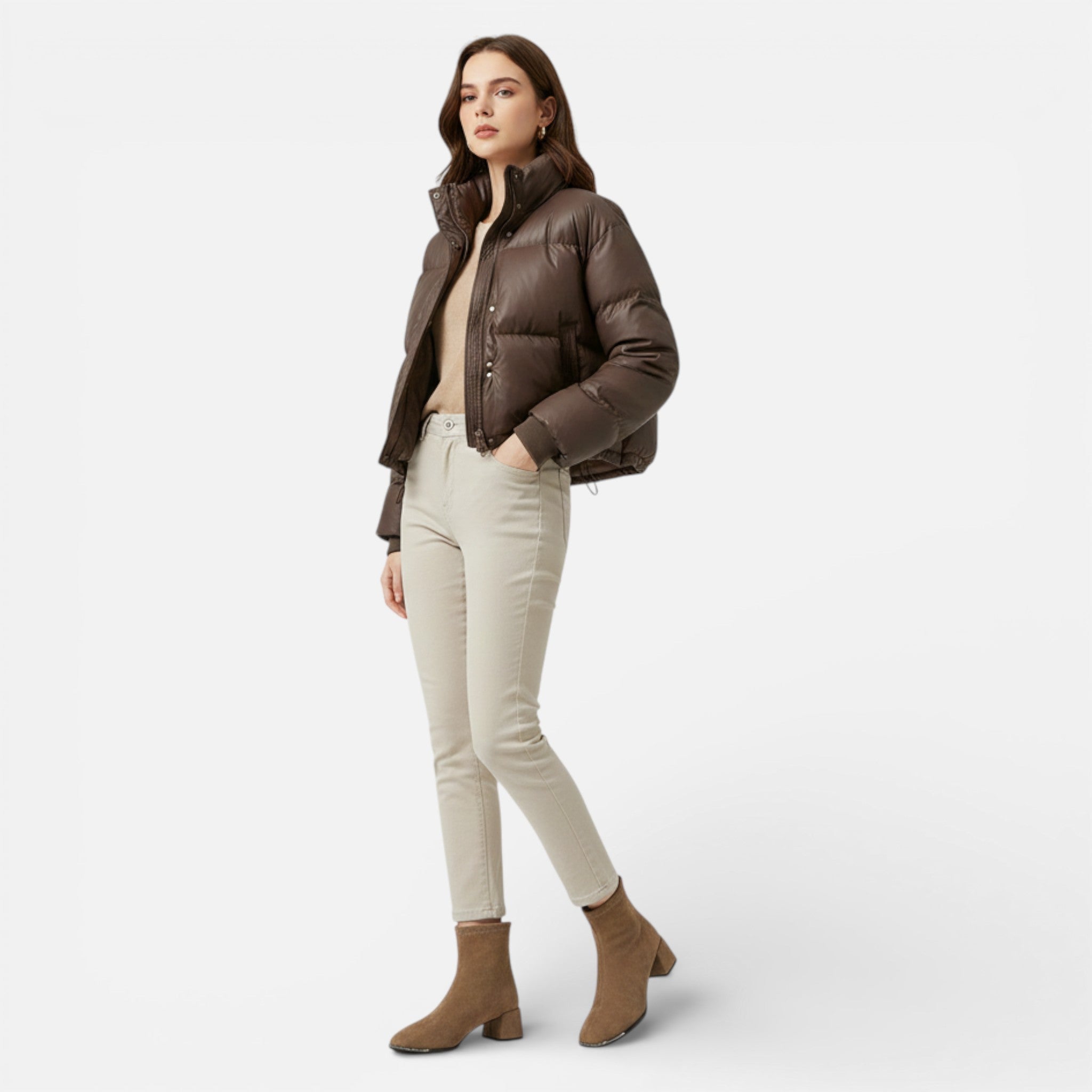 Maison Dresson | Women’s Suede Chunky Mid-Heel Boots