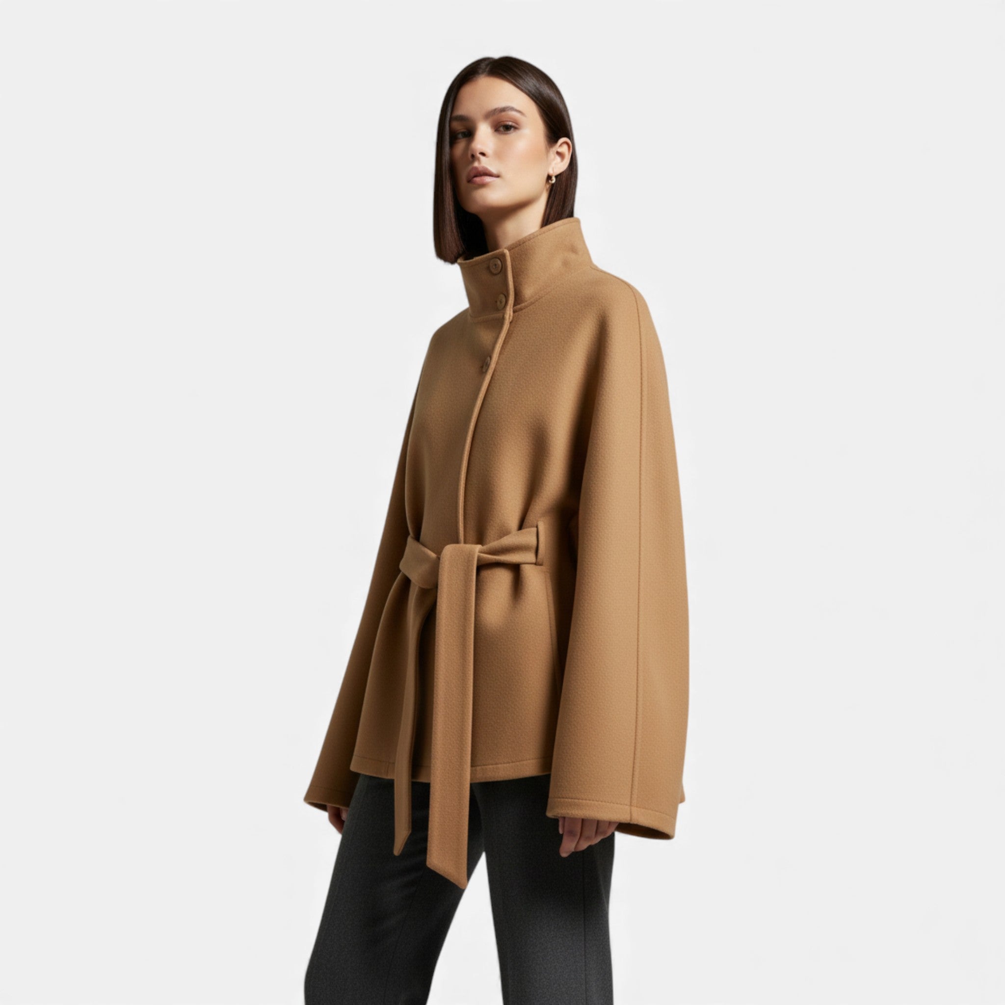 Maison Dresson | Women’s Short Belted Cape Coat