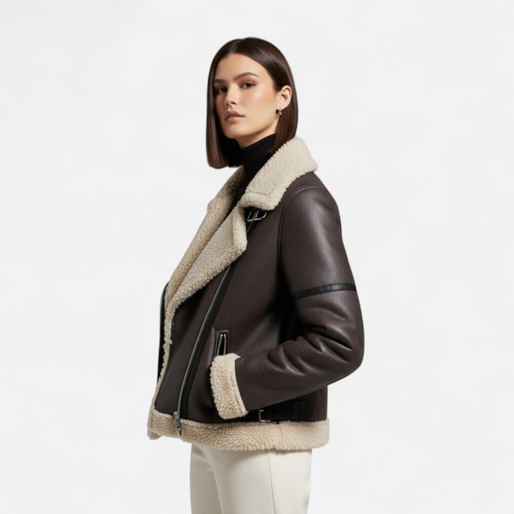 Maison Dresson | Women’s Autumn Belted Leather Jacket