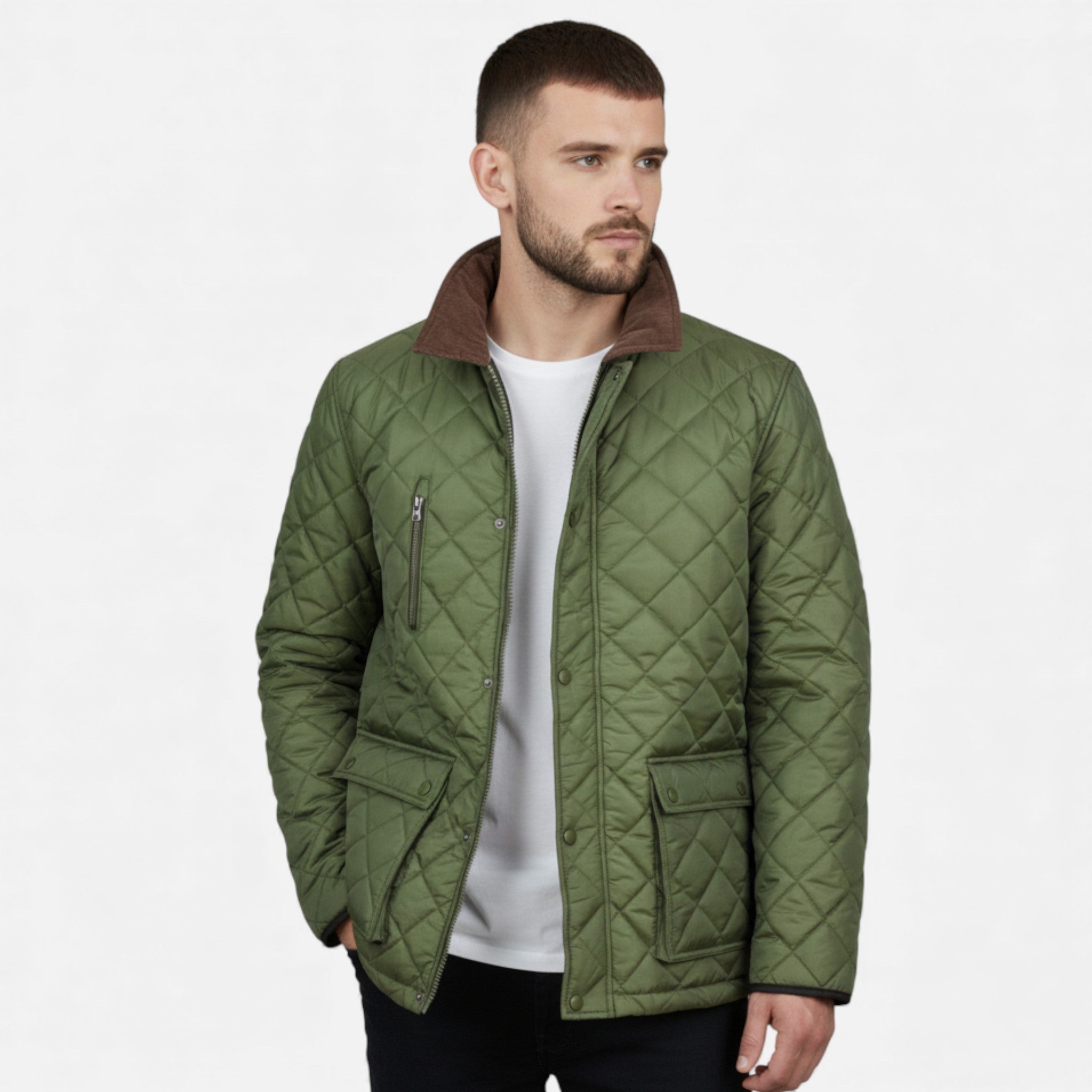 Maison Dresson | Men’s Quilted Gold Fleece-Lined Jacket