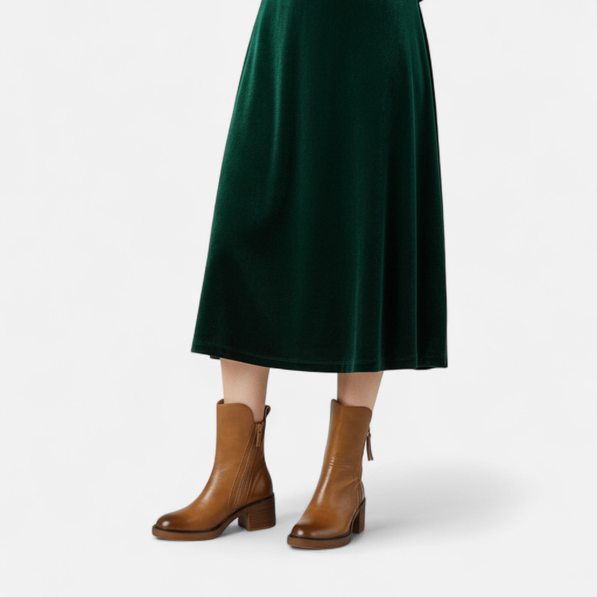 Maison Dresson | Women’s Roman Leather Flat Heel Boots