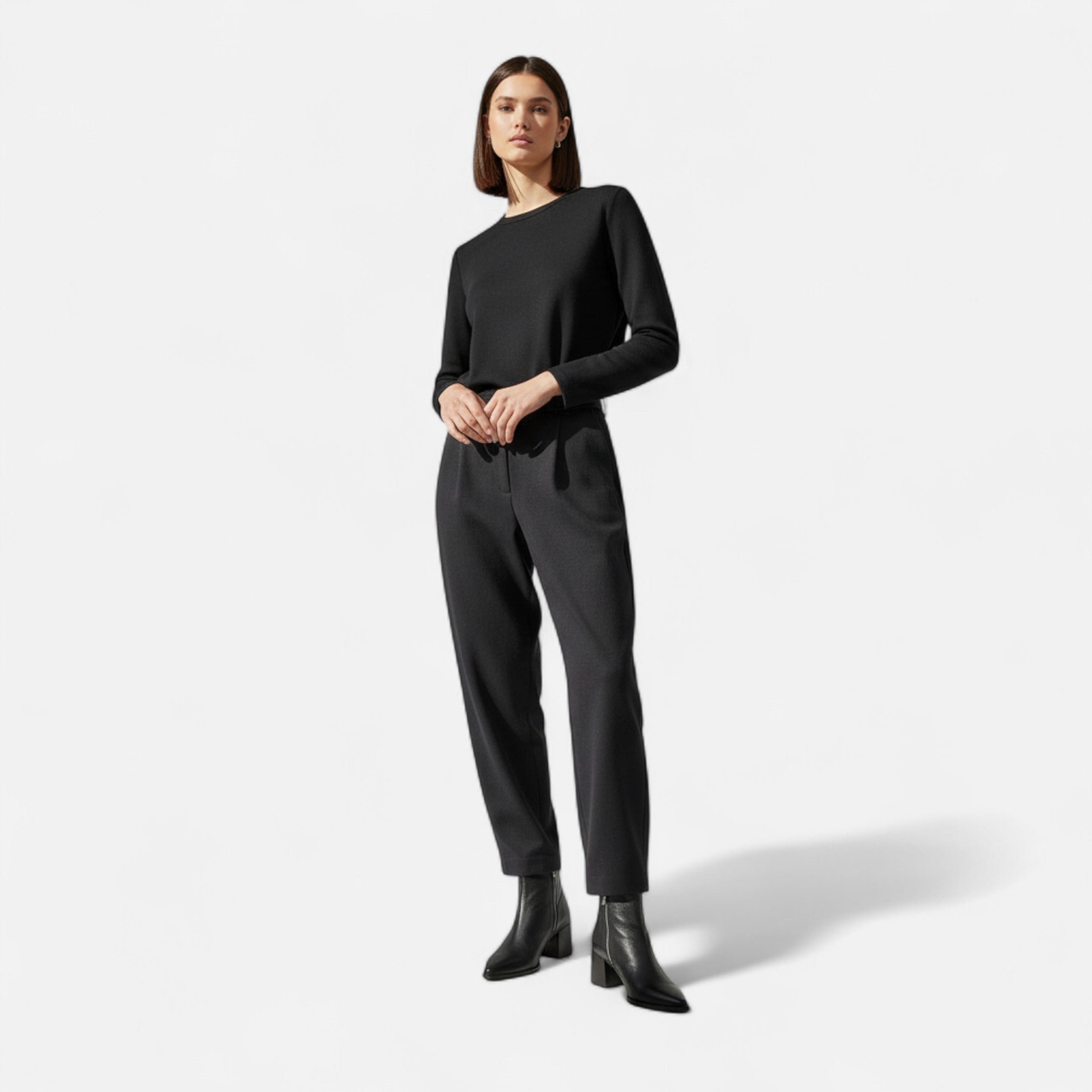 Maison Dresson | Women’s Genuine Leather Chelsea Boots – Pointed Toe Square Heel