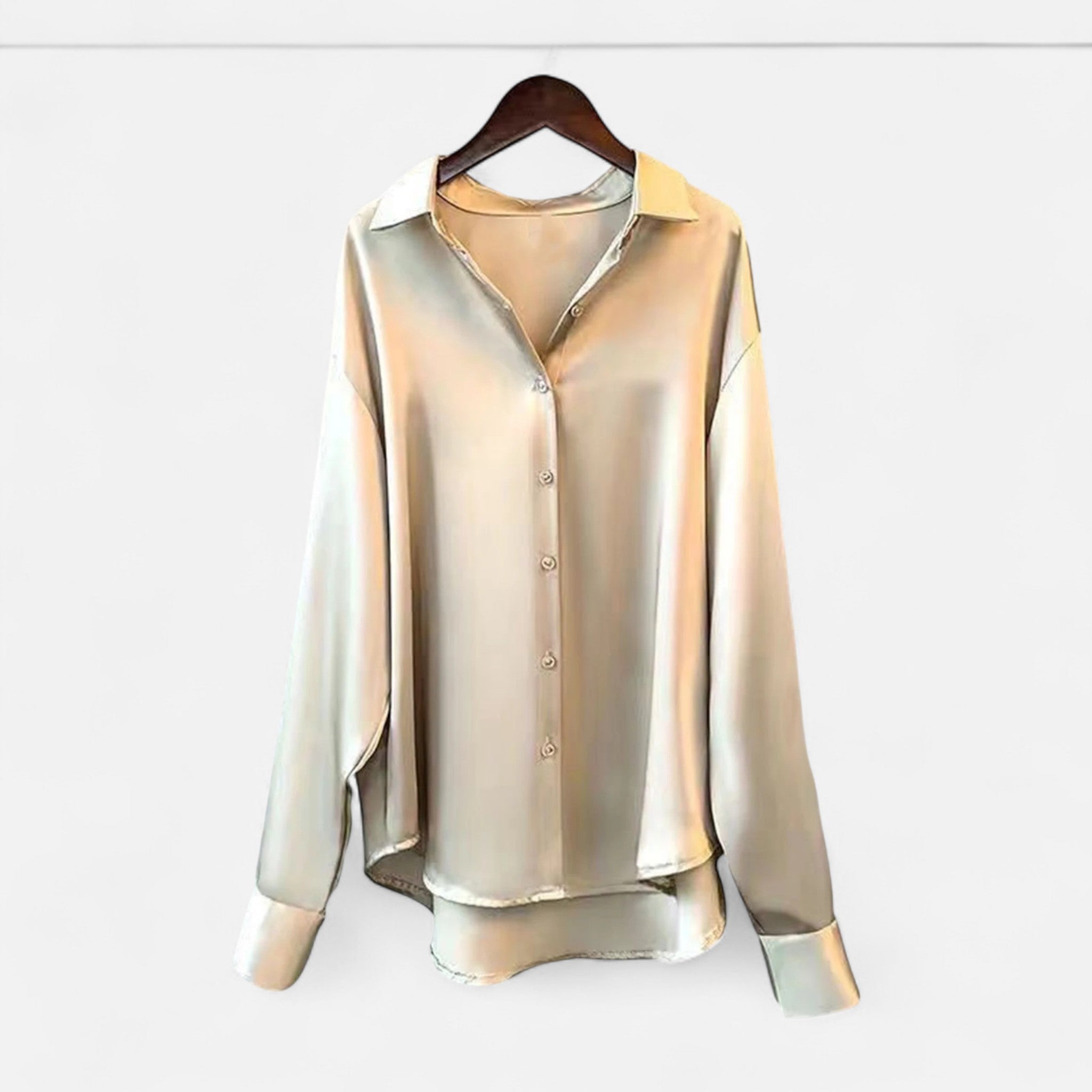 Maison Dresson | Women’s Silk Satin Blouse – Autumn Poise Edition