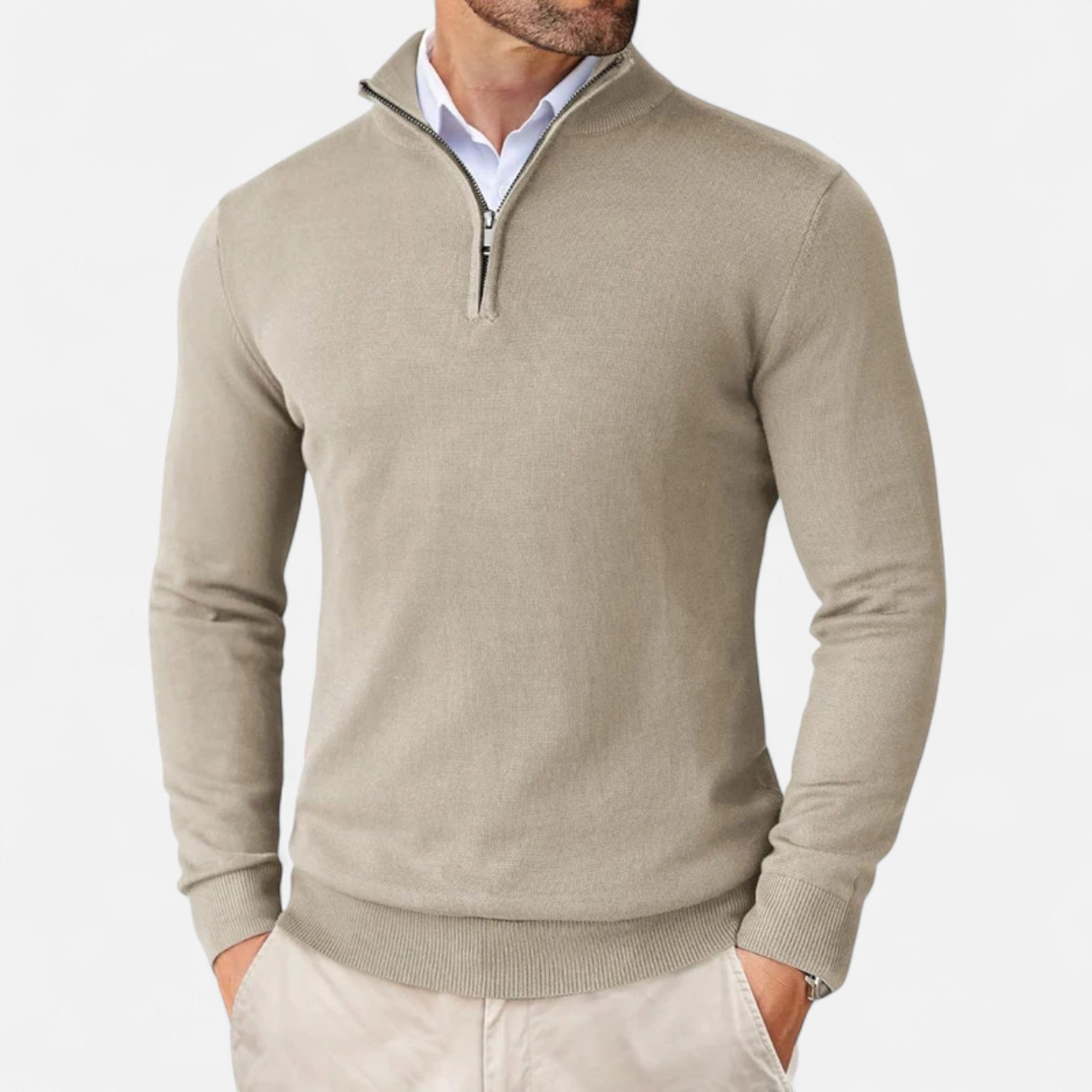 Maison Dresson | Men’s Slim-Fit Sweater Quarter-Zip