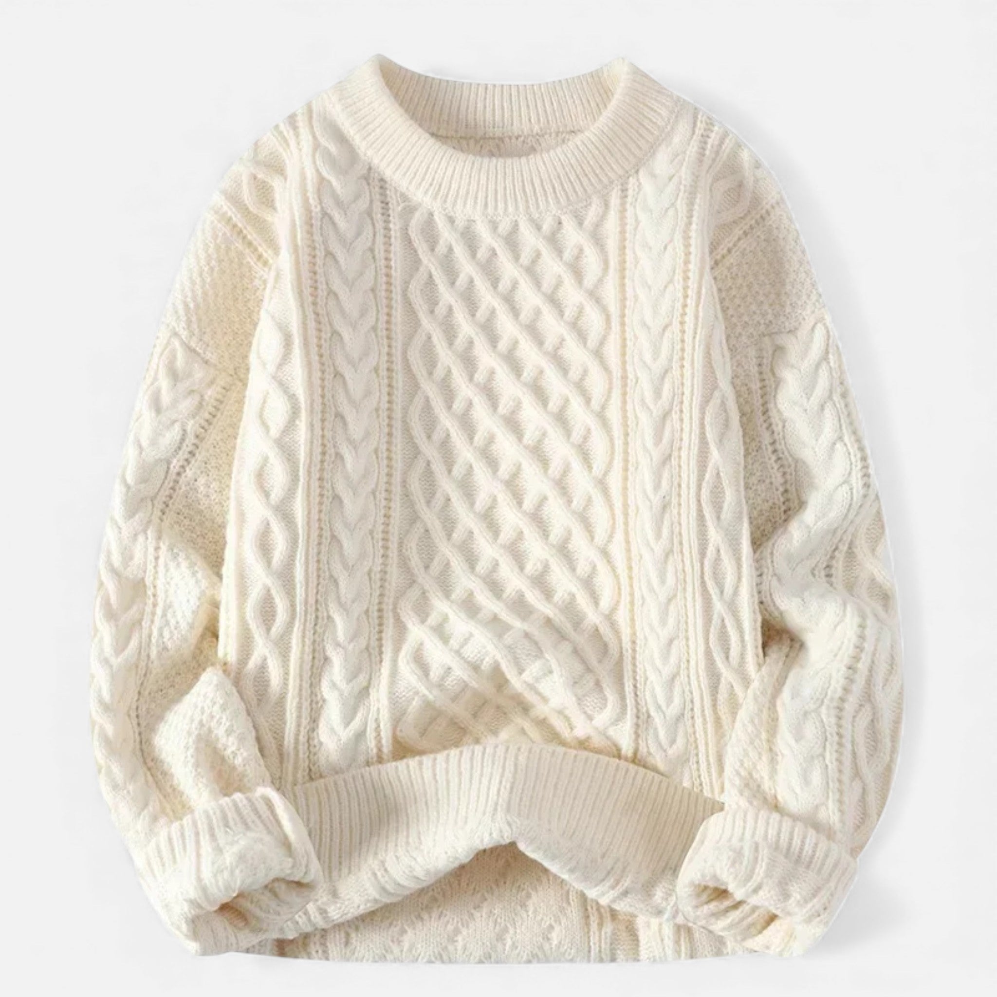 Maison Dresson | Women’s Slight-Stretch Knitted Cabled Sweater