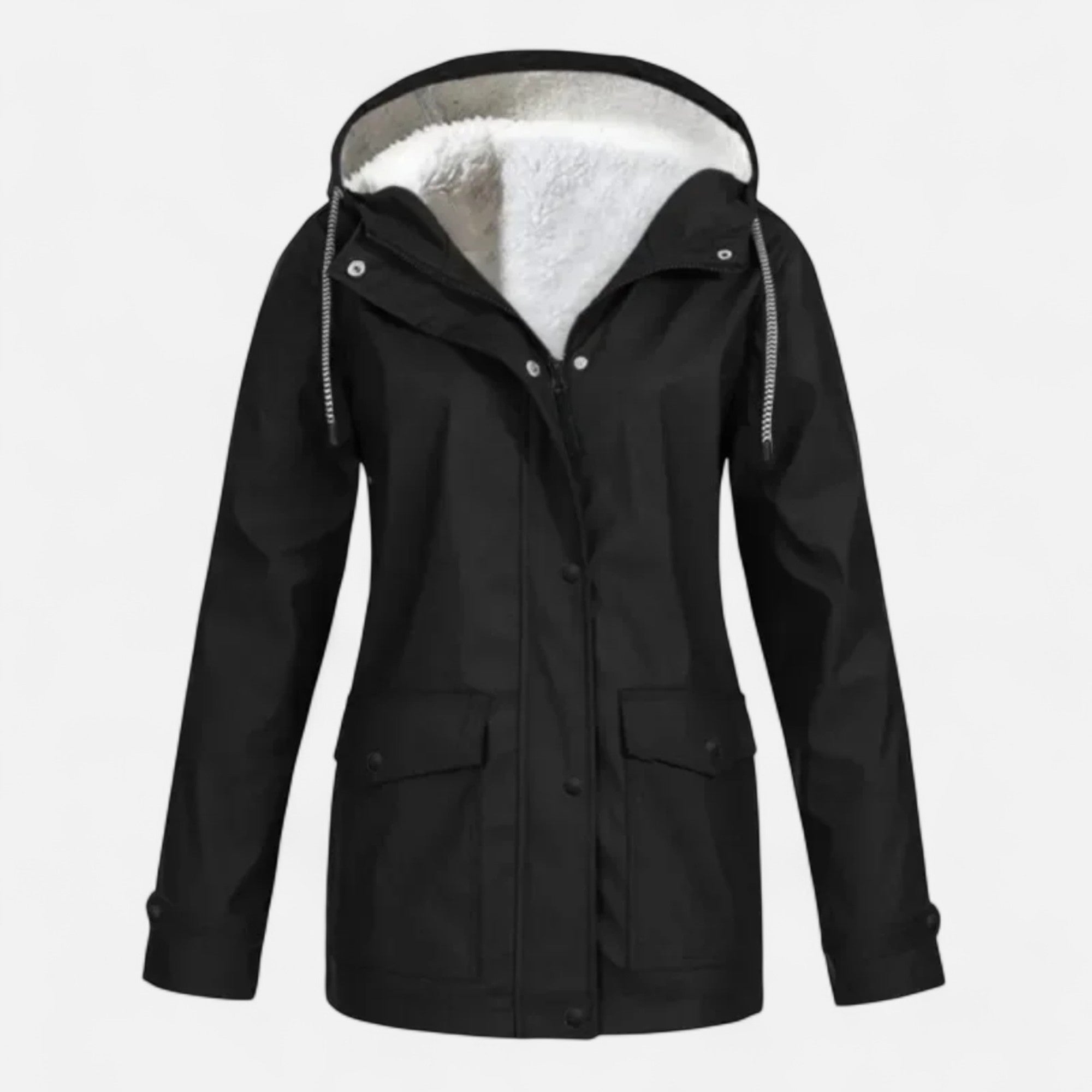 Maison Dresson | Women’s Hooded Ski Coat in Plush Velvet Windproof