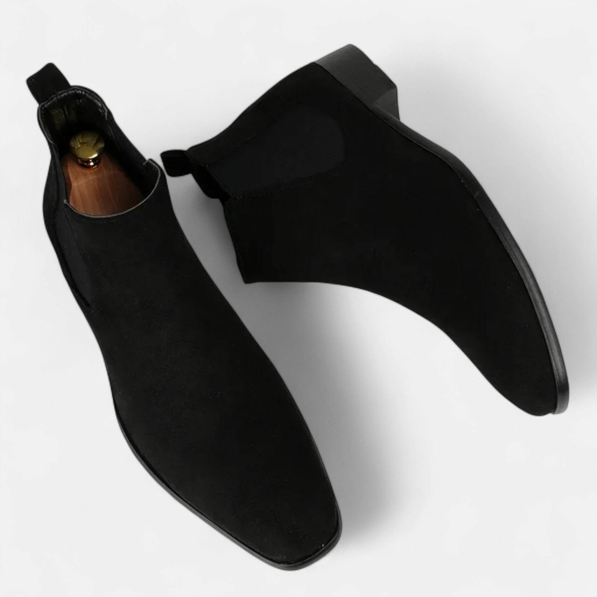Maison Dresson | Men’s Suede Square-Toe Chelsea Boots