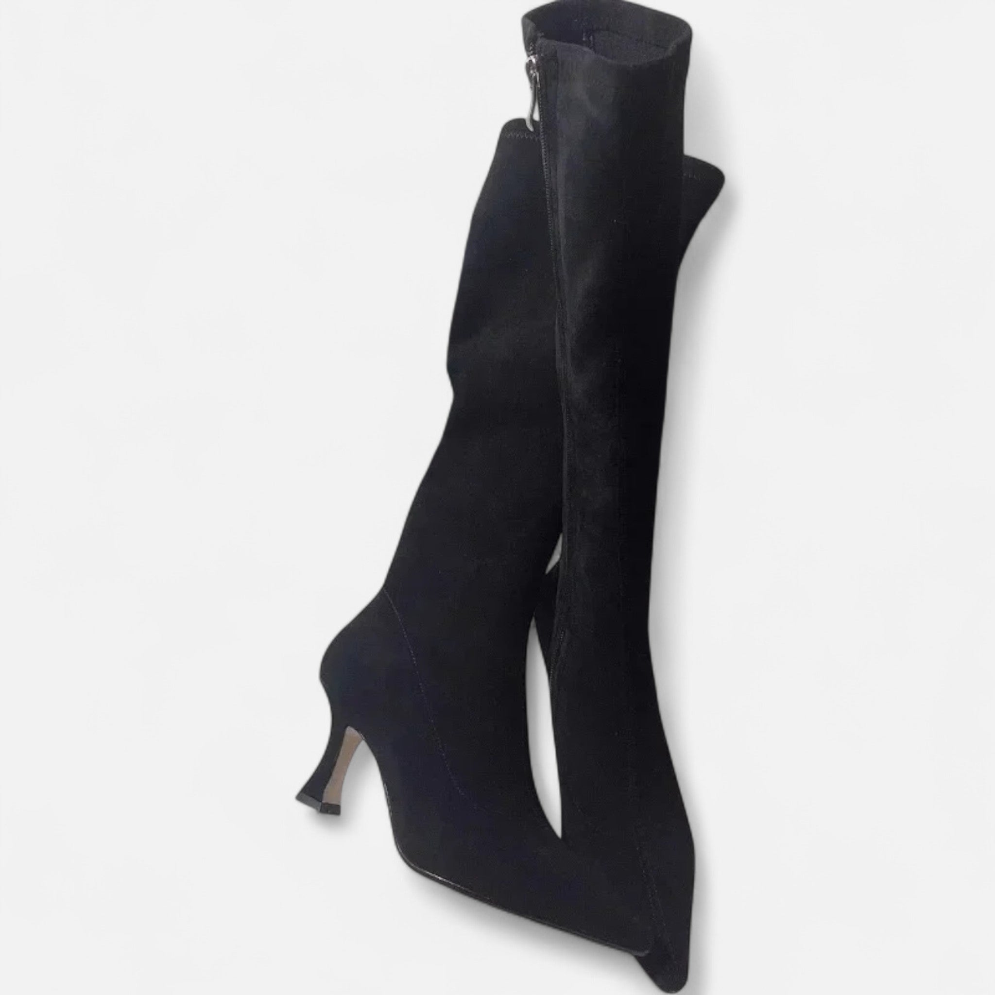 Maison Dresson | Women’s Suede Thigh-High Heeled Boots