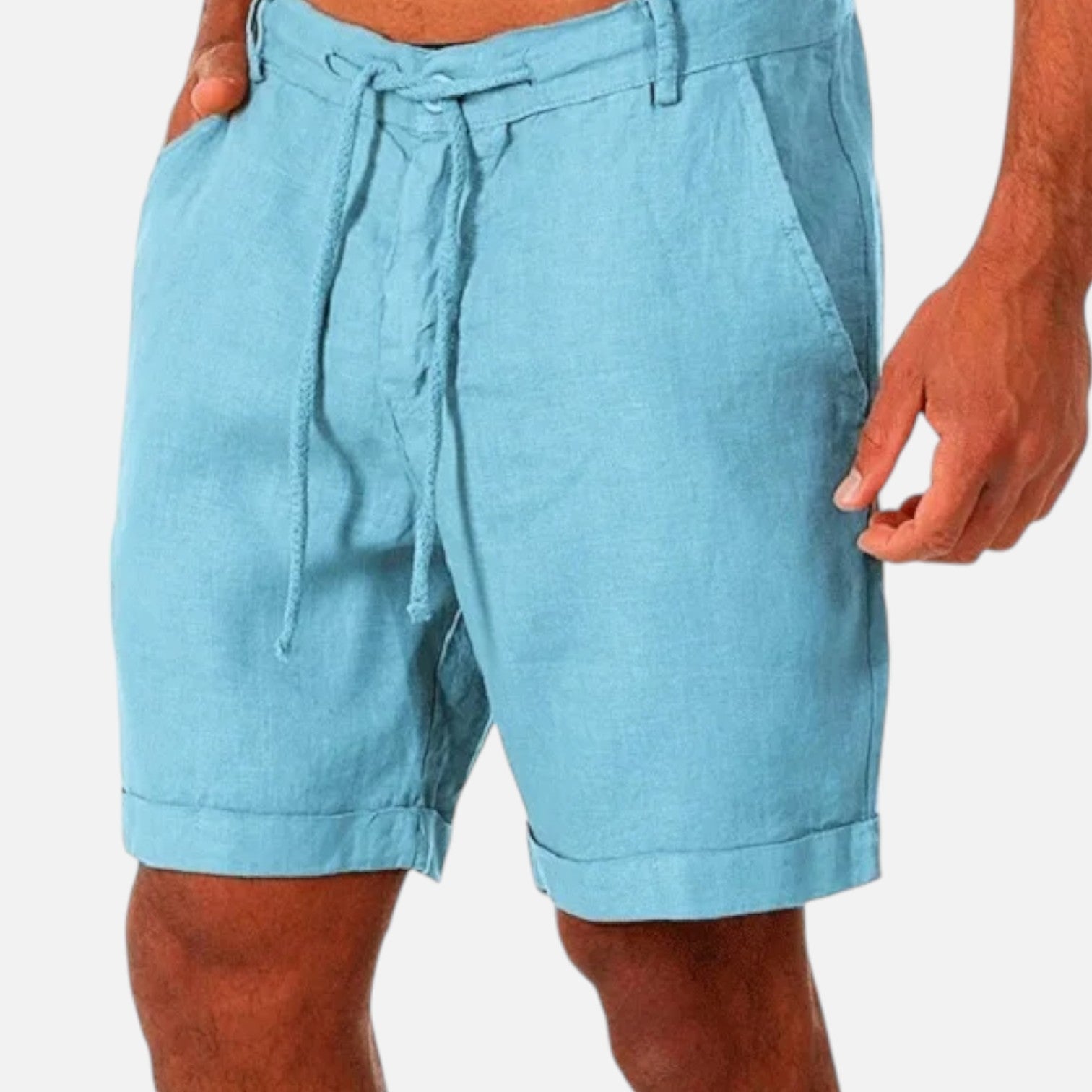 Maison Dresson | Men’s Cotton–Linen Drawstring Shorts – Summer-Ready Comfort, Refined Ventilation