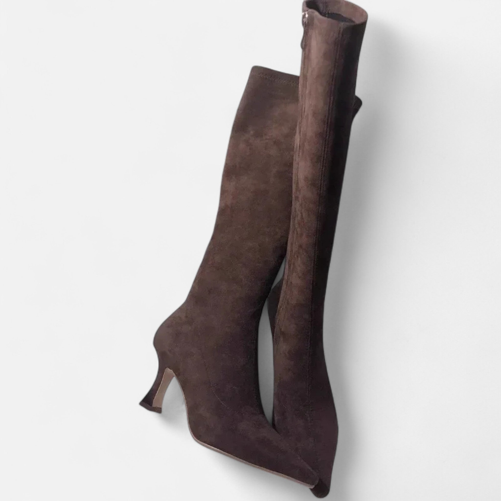 Maison Dresson | Women’s Suede Thigh-High Heeled Boots