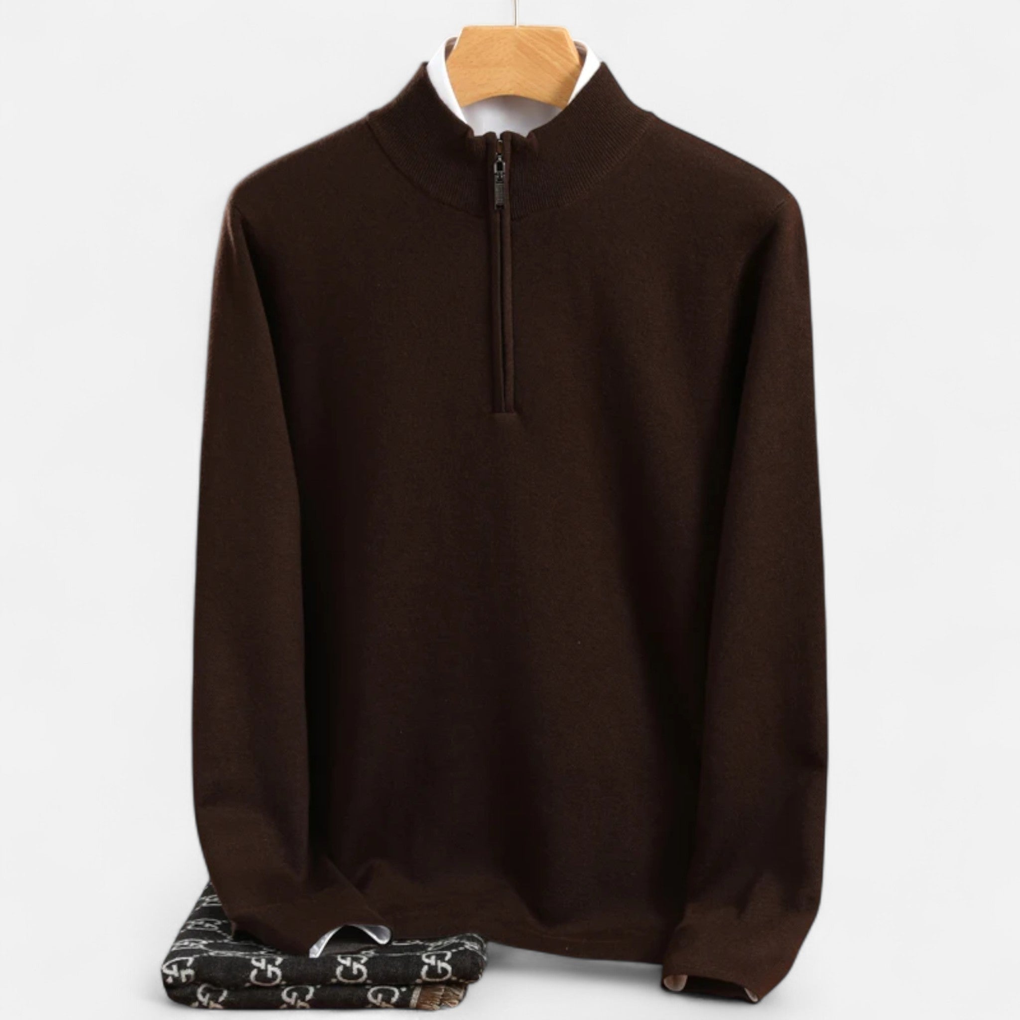 Maison Dresson | Men’s Merino Wool Half-Zip Sweater