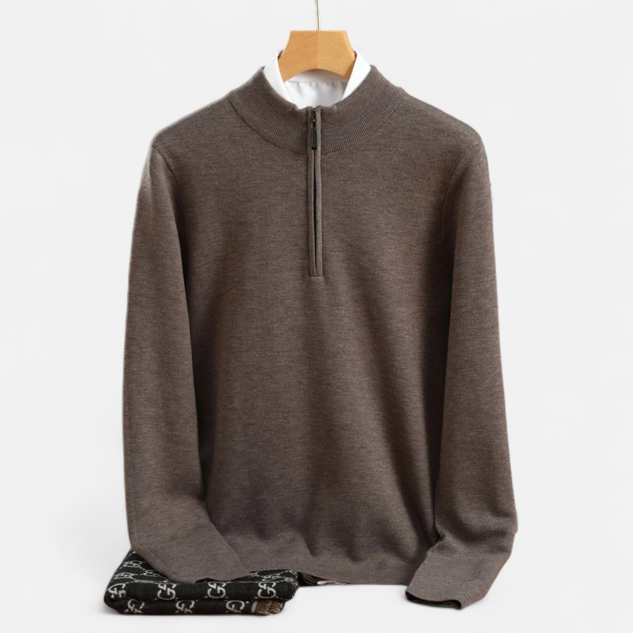 Maison Dresson | Men’s Merino Wool Half-Zip Sweater
