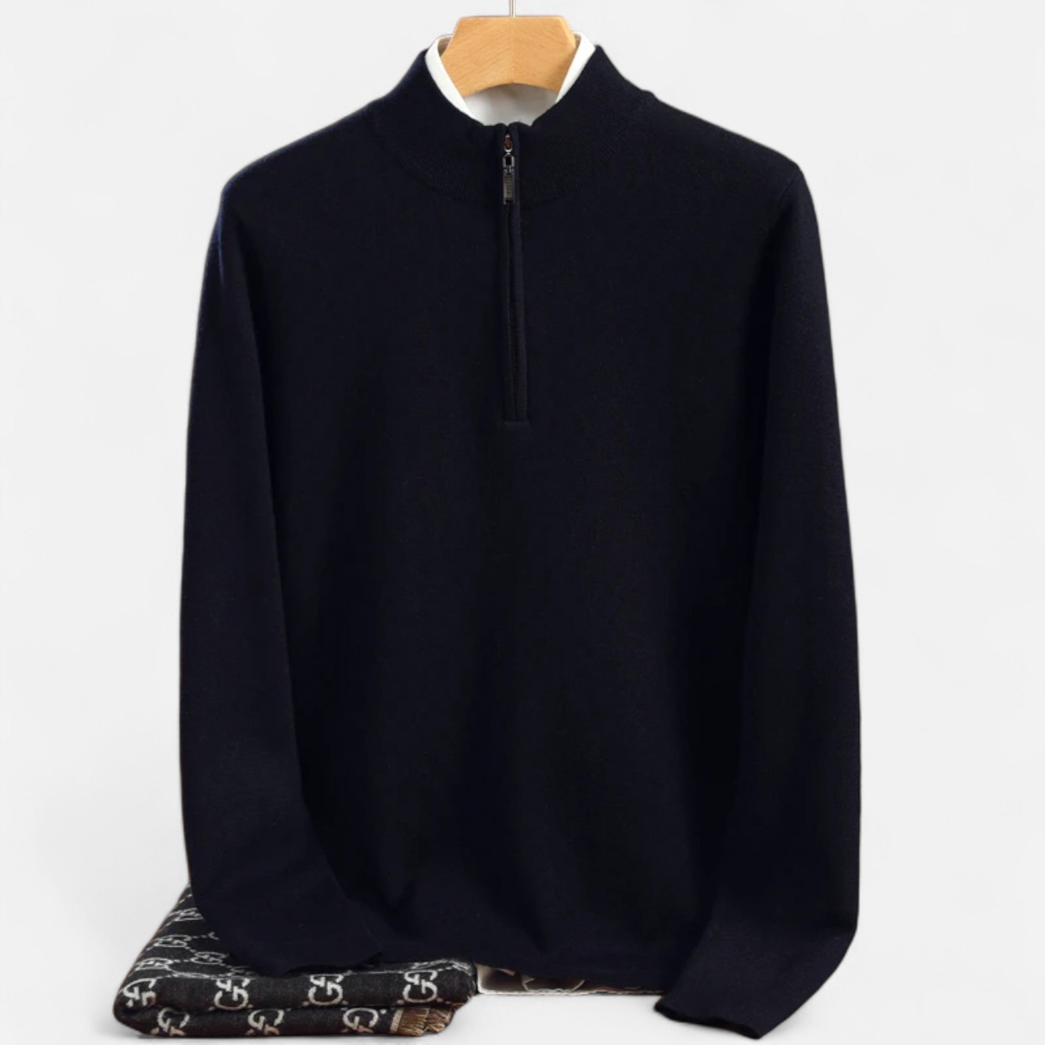 Maison Dresson | Men’s Merino Wool Half-Zip Sweater