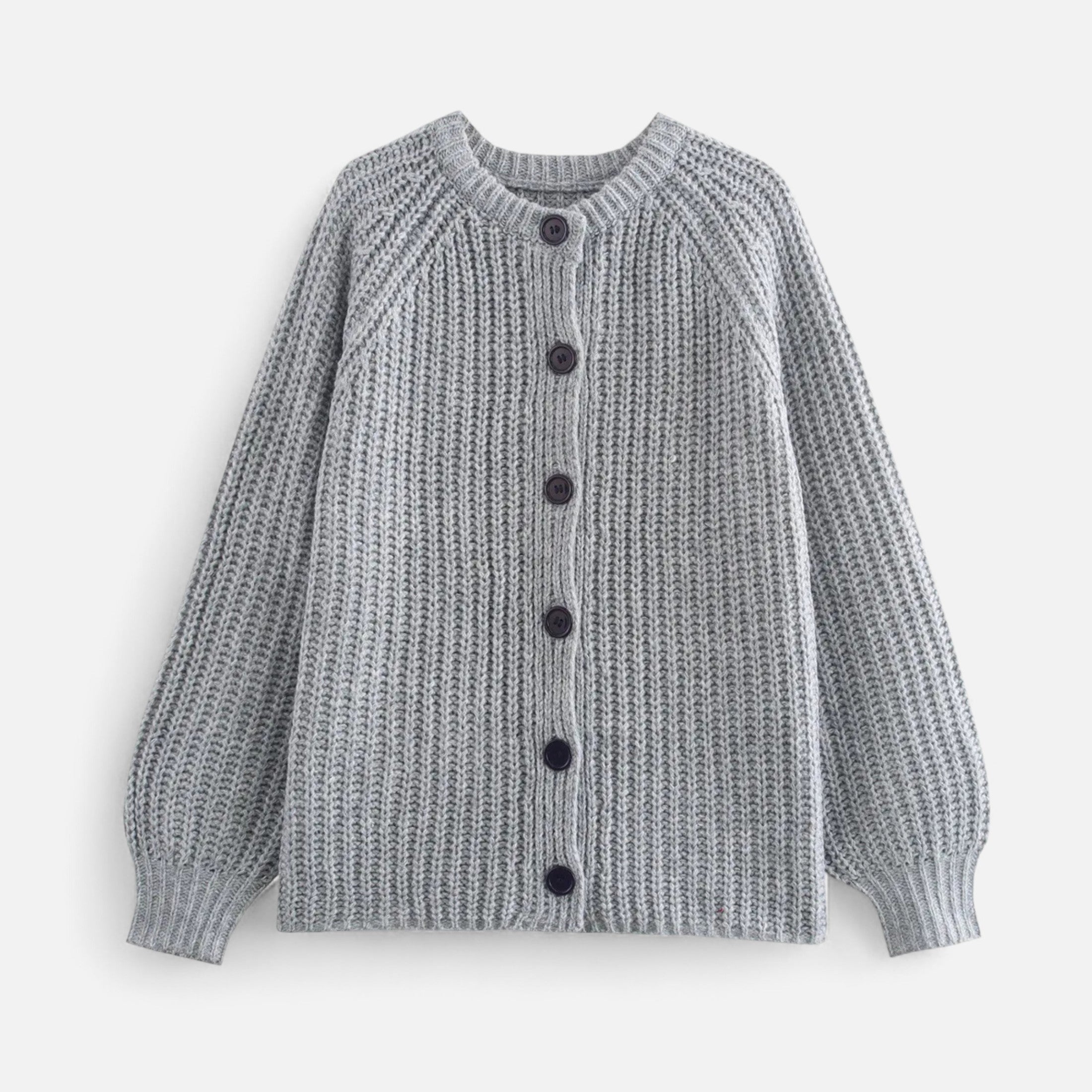 Maison Dresson | Women’s Vintage Round Neck Knit Cardigan – Effortless Autumn Grace