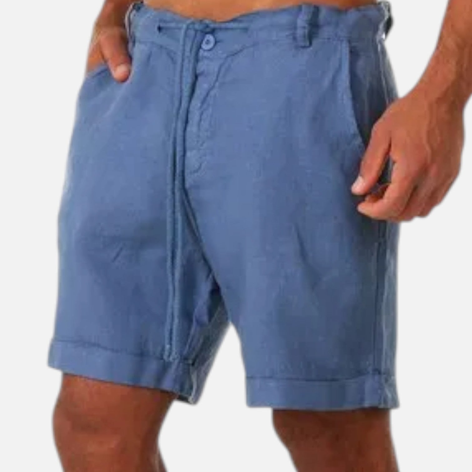 Maison Dresson | Men’s Cotton–Linen Drawstring Shorts – Summer-Ready Comfort, Refined Ventilation