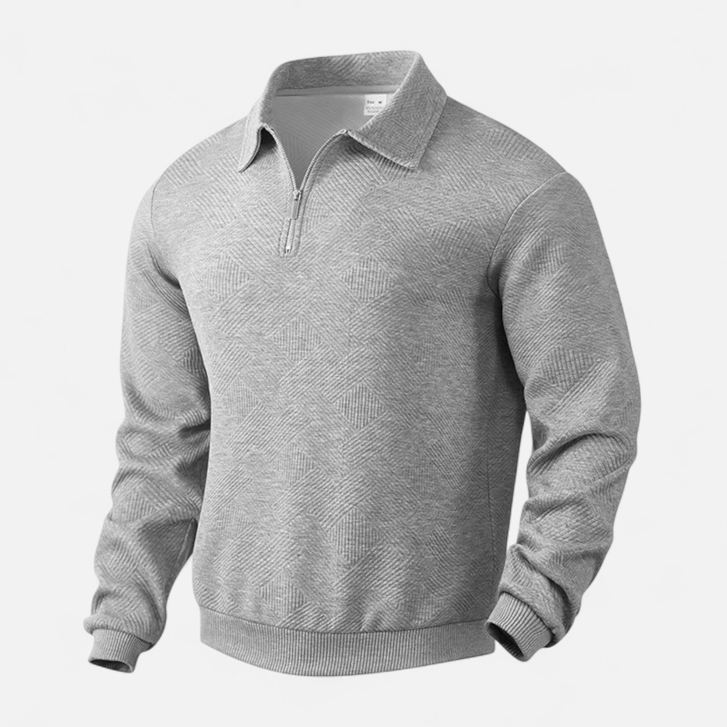 Maison Dresson | Men’s Long-Sleeved Polo Shirt | Zipper Lapel