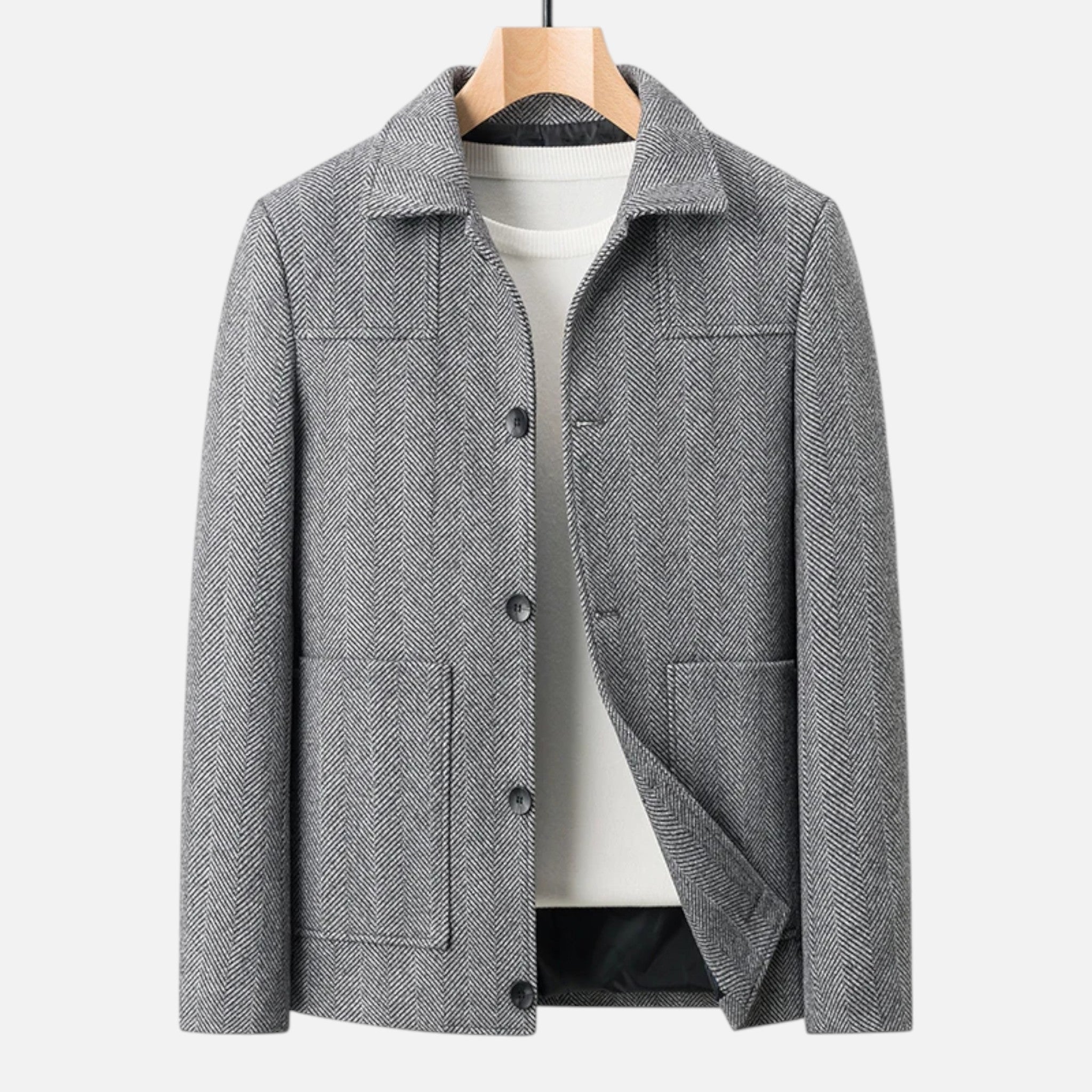 Maison Dresson | Men’s Wool Blend Jacket – Business Lapel Elegance