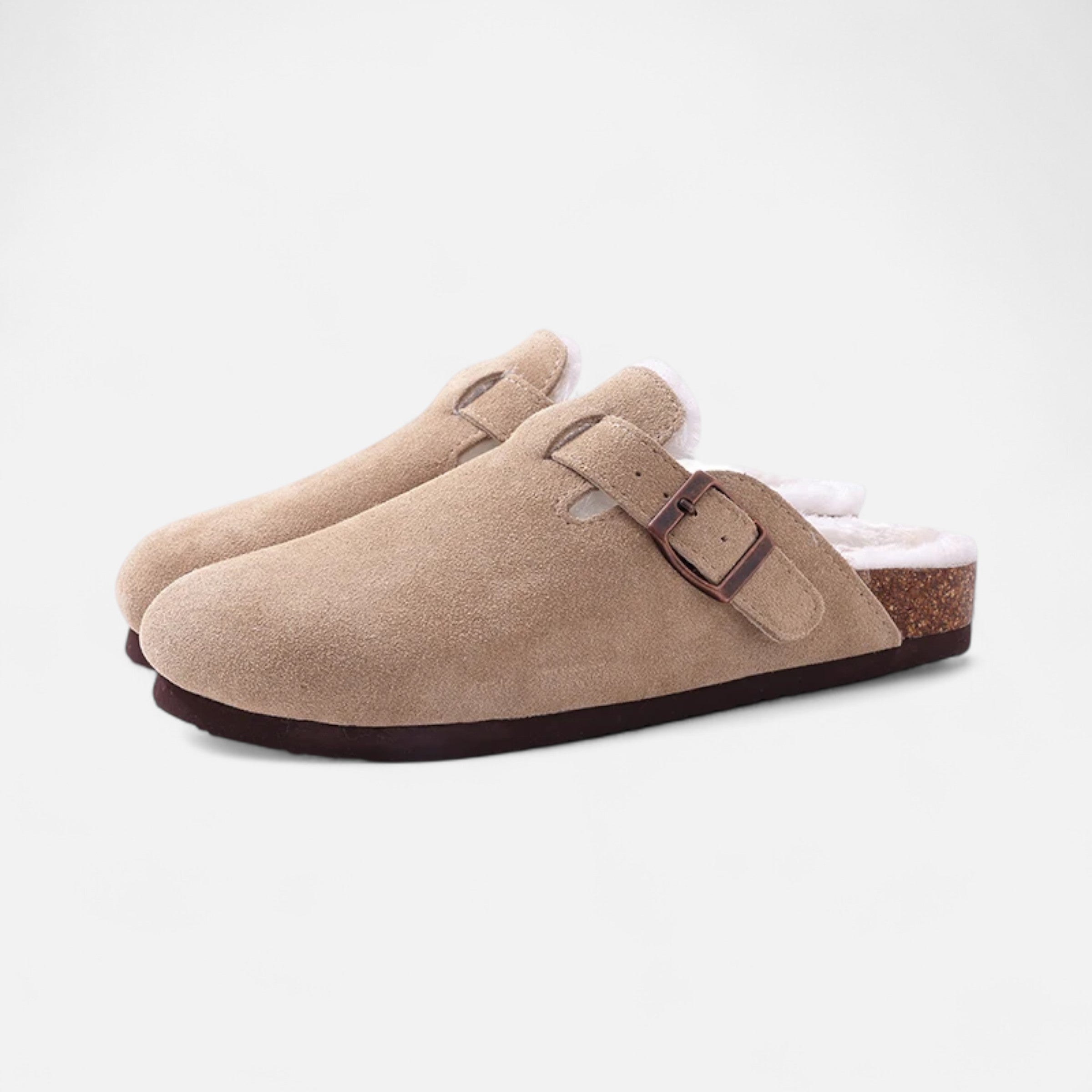 Maison Dresson | Unisex Fur-Lined Cork Clogs