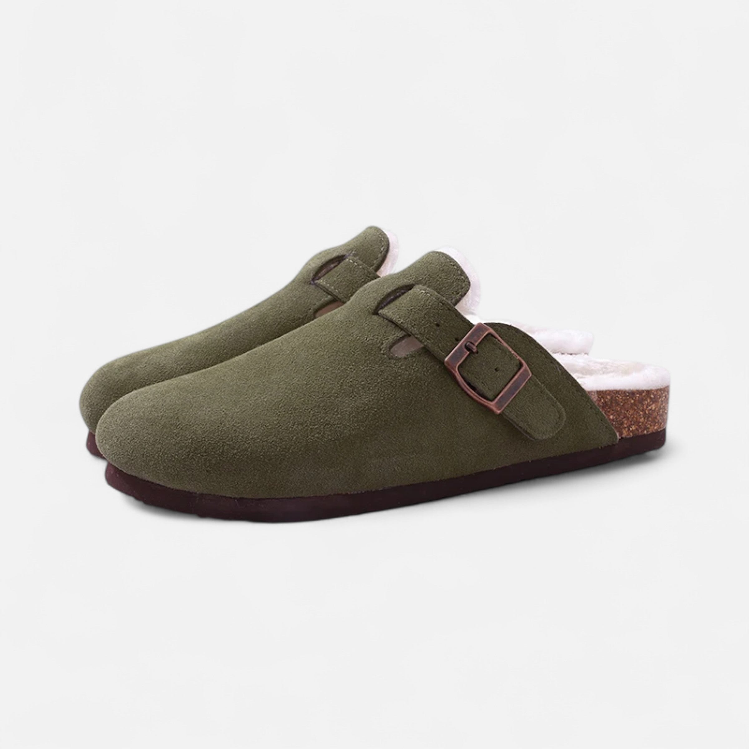 Maison Dresson | Unisex Fur-Lined Cork Clogs
