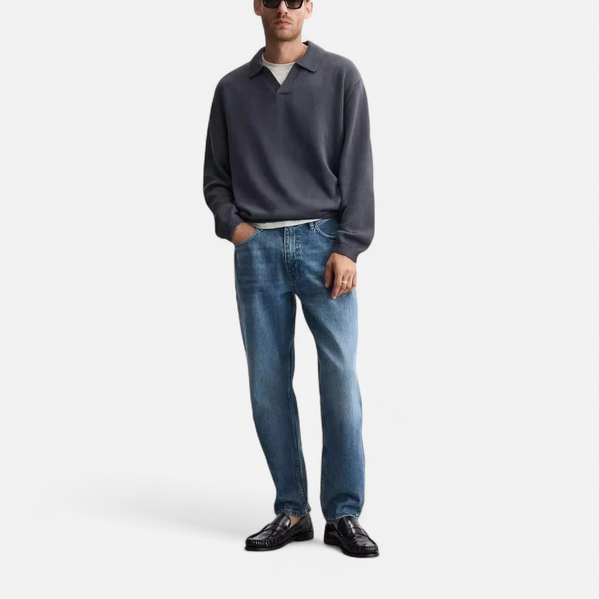 Maison Dresson | Men’s Knitted Cotton Polo Shirt