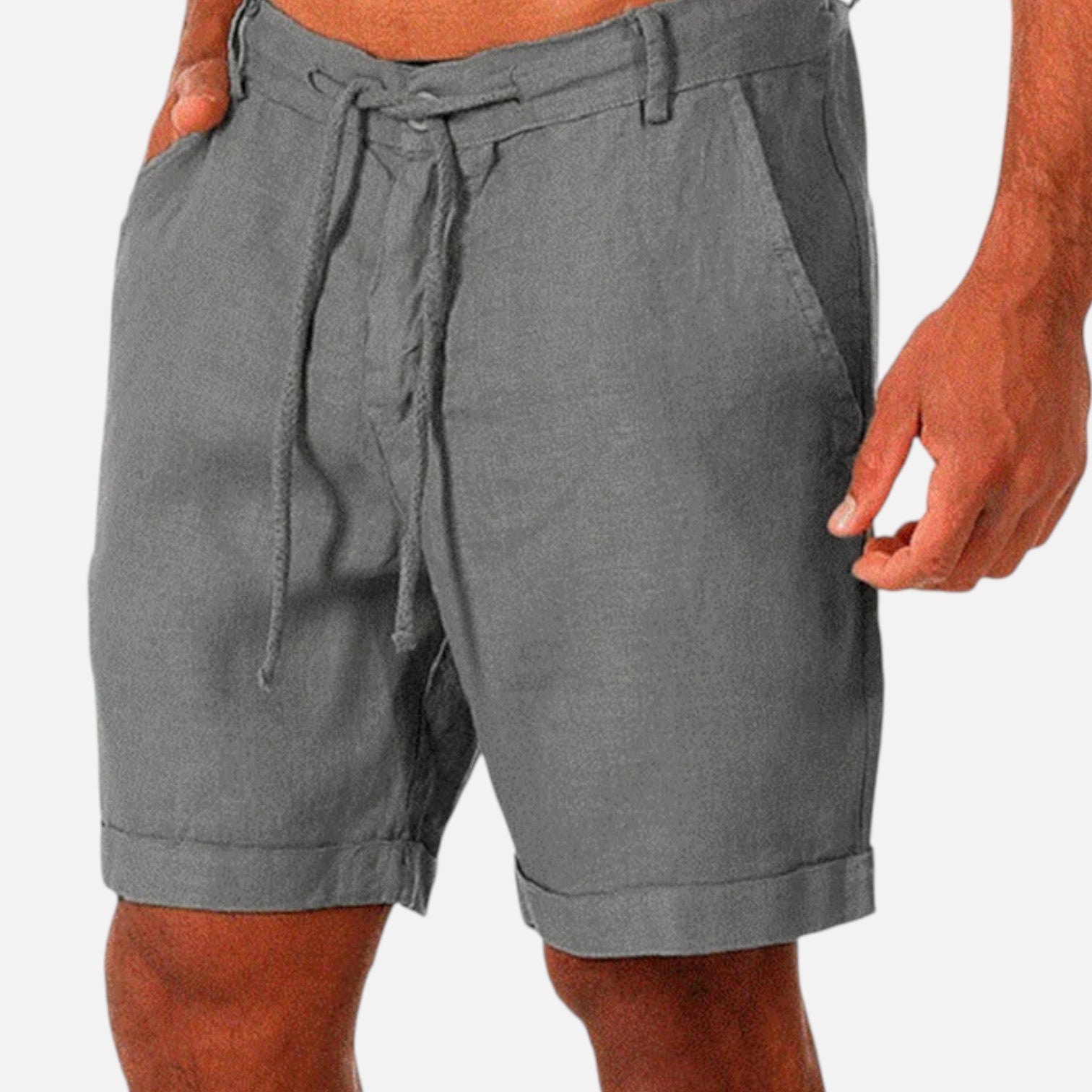 Maison Dresson | Men’s Cotton–Linen Drawstring Shorts – Summer-Ready Comfort, Refined Ventilation