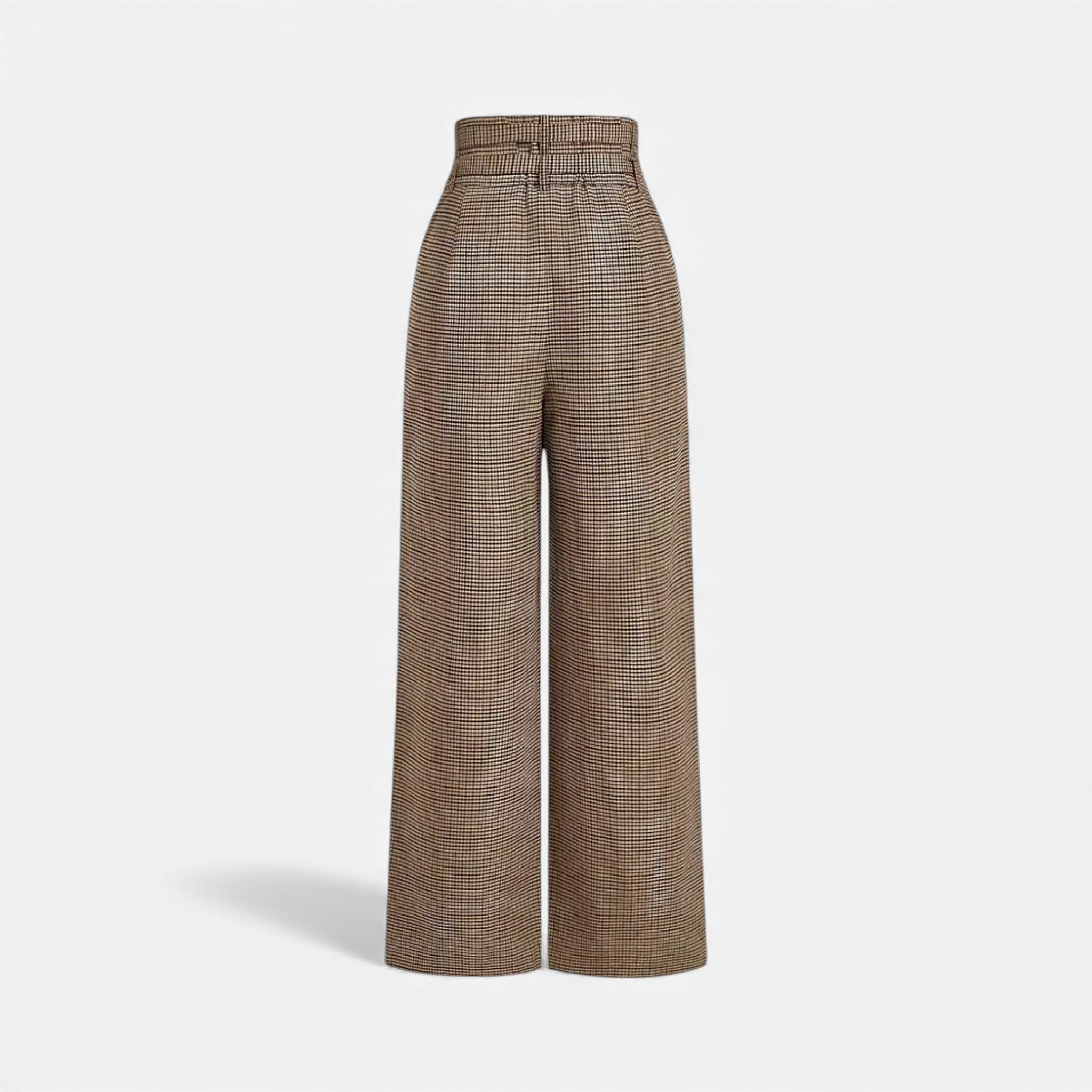 Maison Dresson | Women’s Plaid High-Waist Wide-Leg Trousers