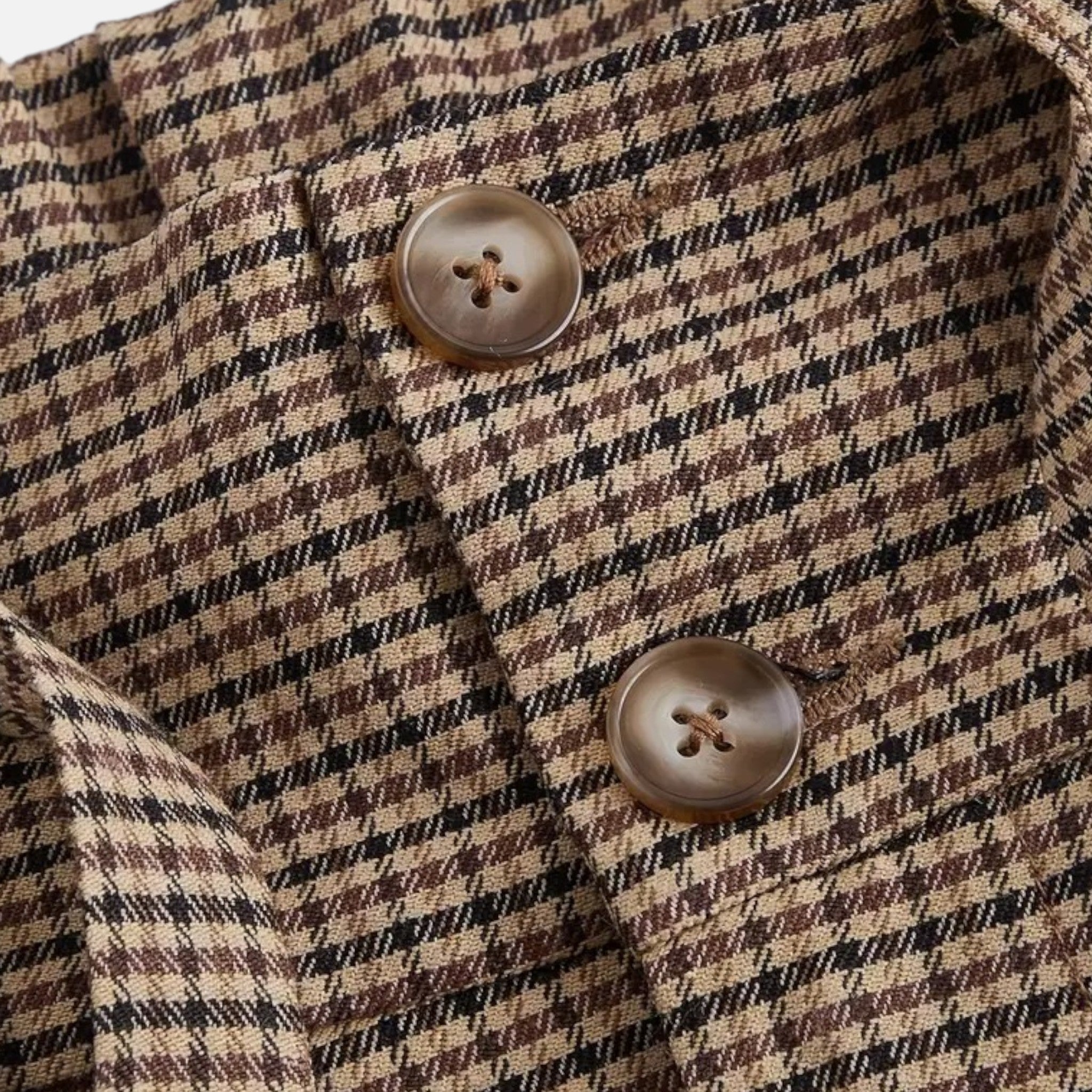 Maison Dresson | Women’s Plaid High-Waist Wide-Leg Trousers