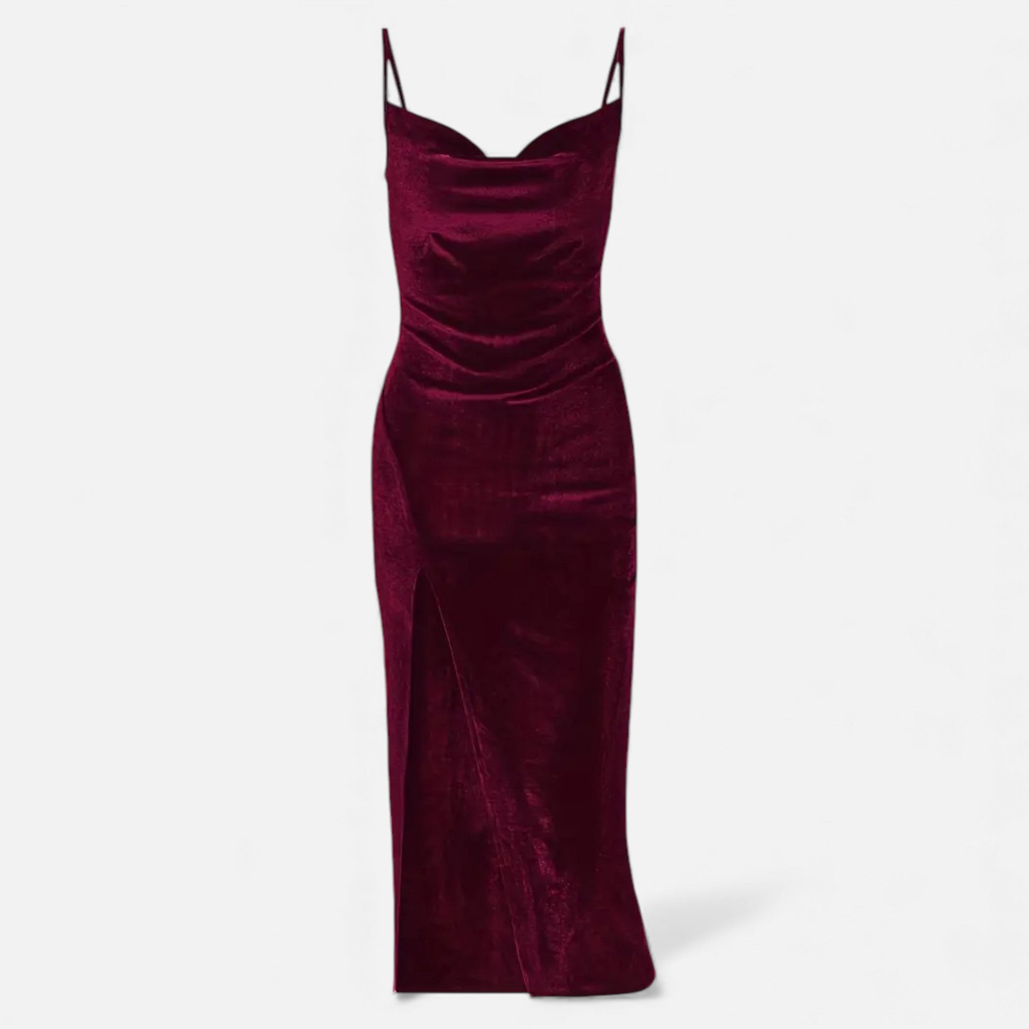 Maison Dresson | Women’s Ruched Spaghetti Strap Evening Dress