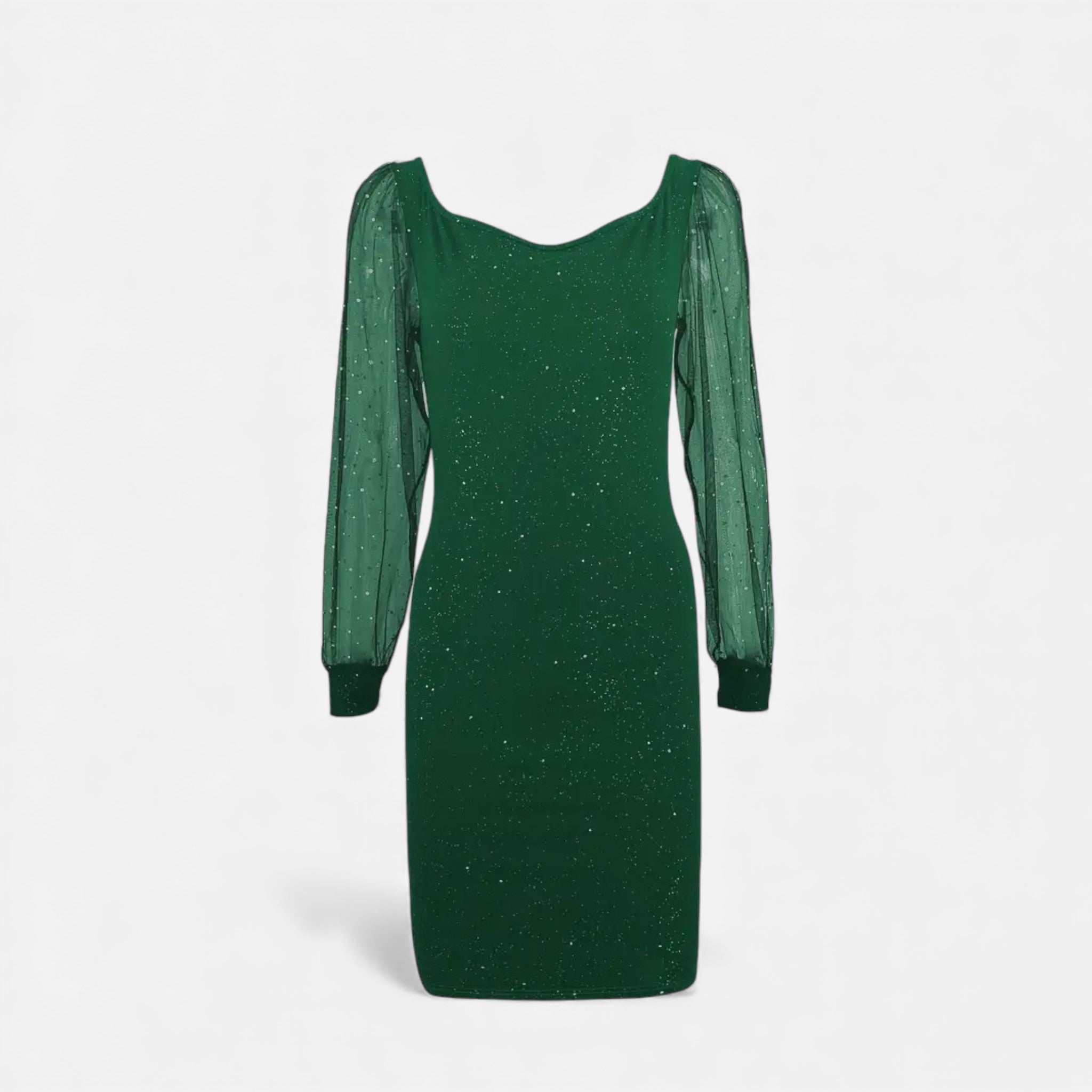 Maison Dresson | Women’s V-Neck Sequin Mesh Bodycon Dress