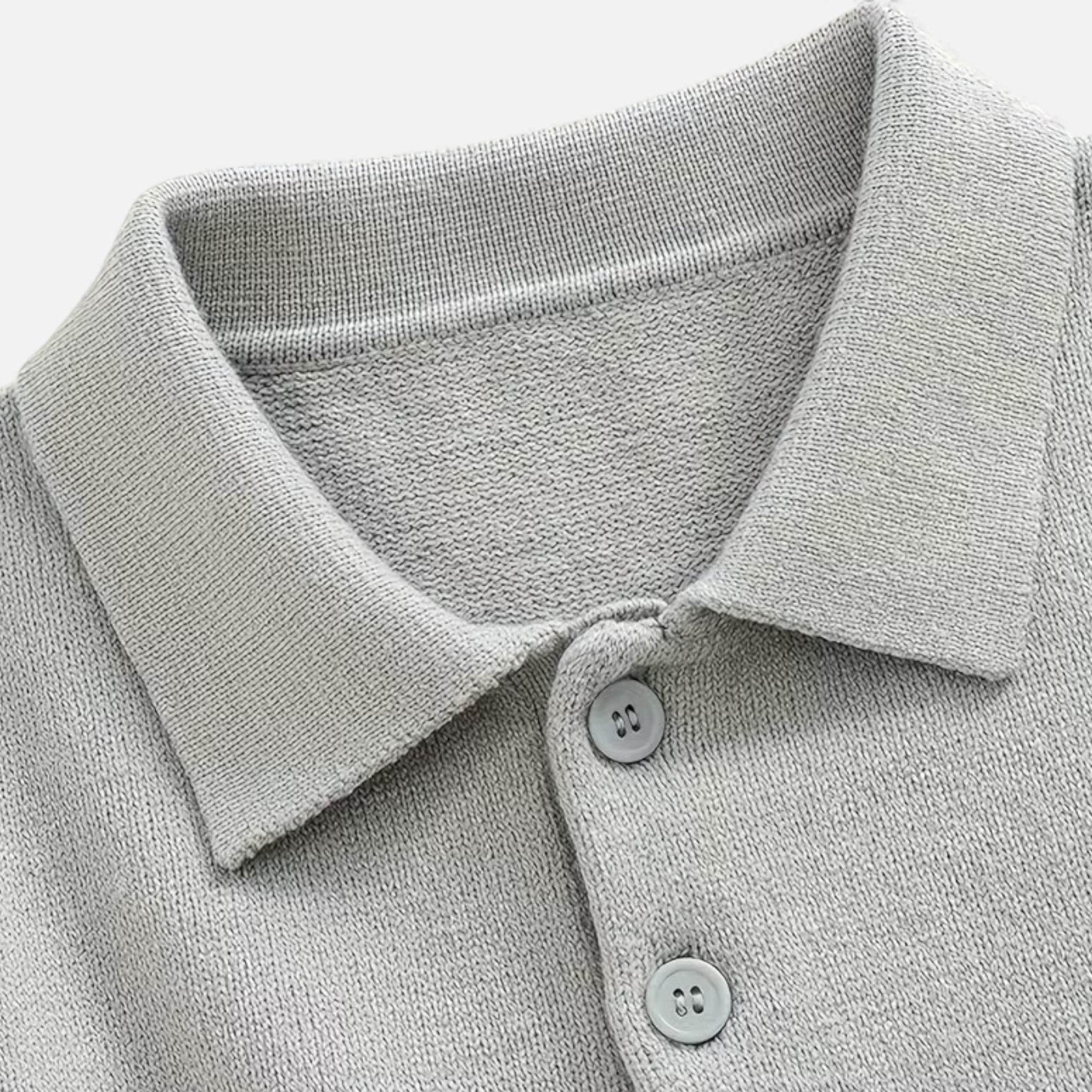 Maison Dresson | Men’s Loose-Fit Button-Up Polo Sweater