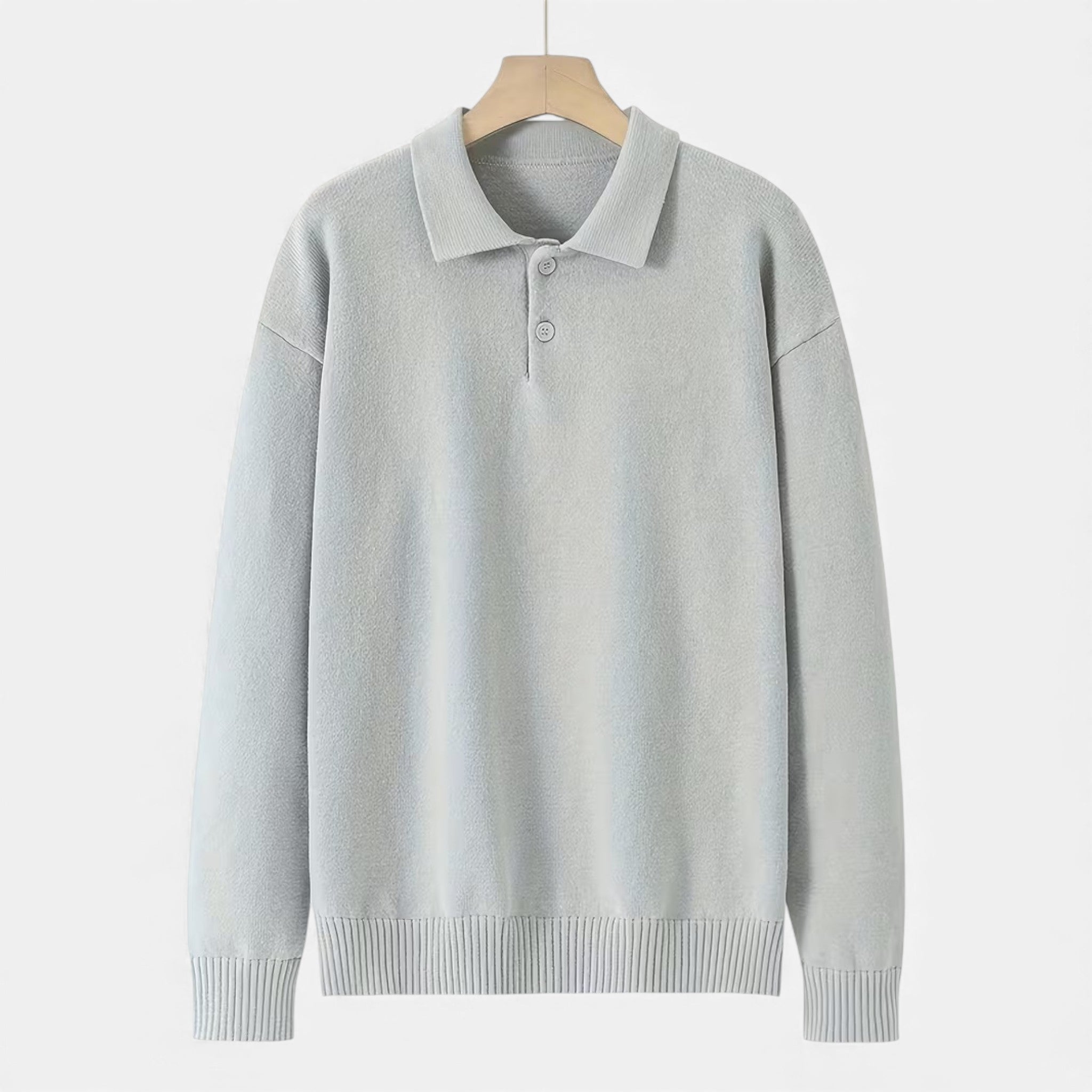 Maison Dresson | Men’s Loose-Fit Button-Up Polo Sweater