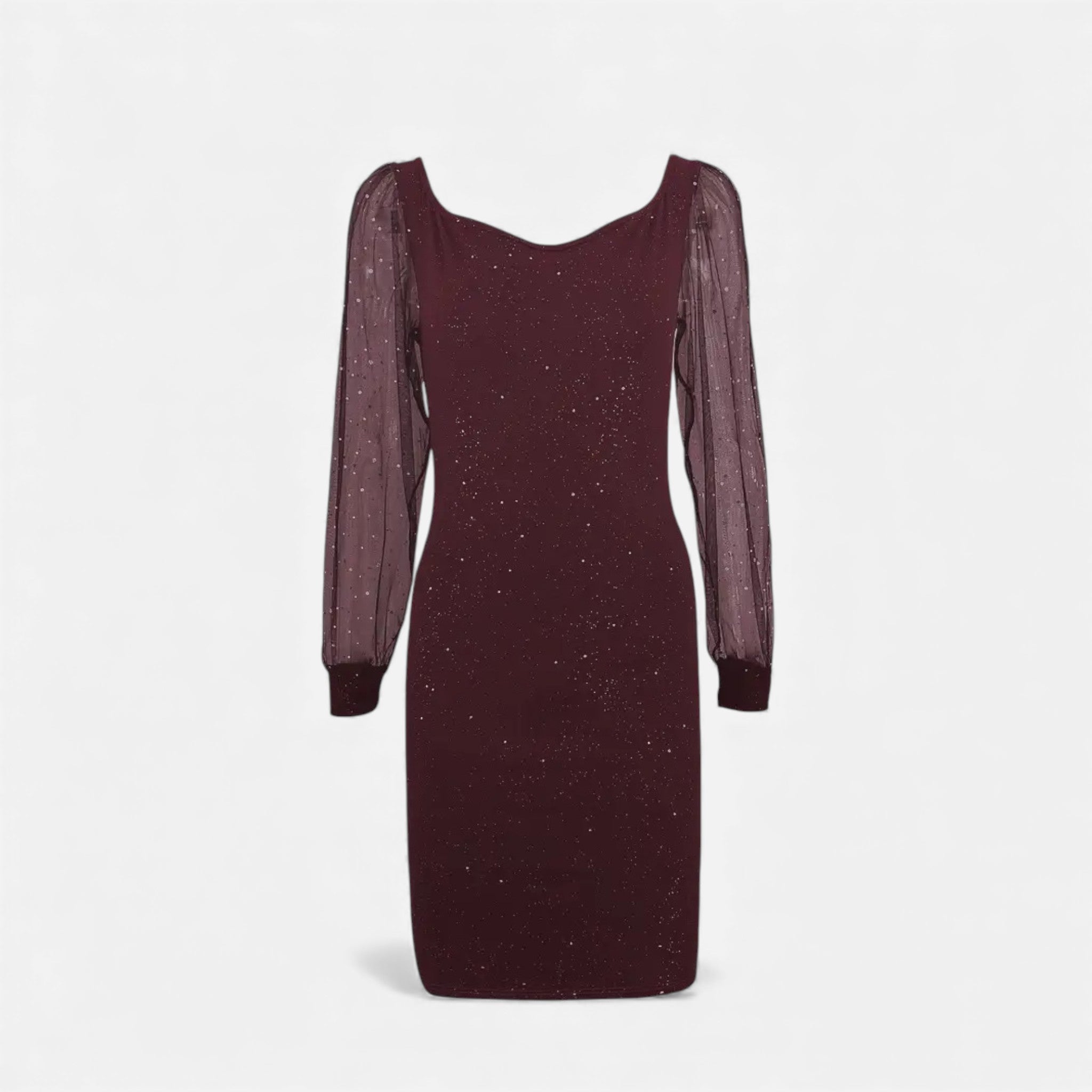 Maison Dresson | Women’s V-Neck Sequin Mesh Bodycon Dress