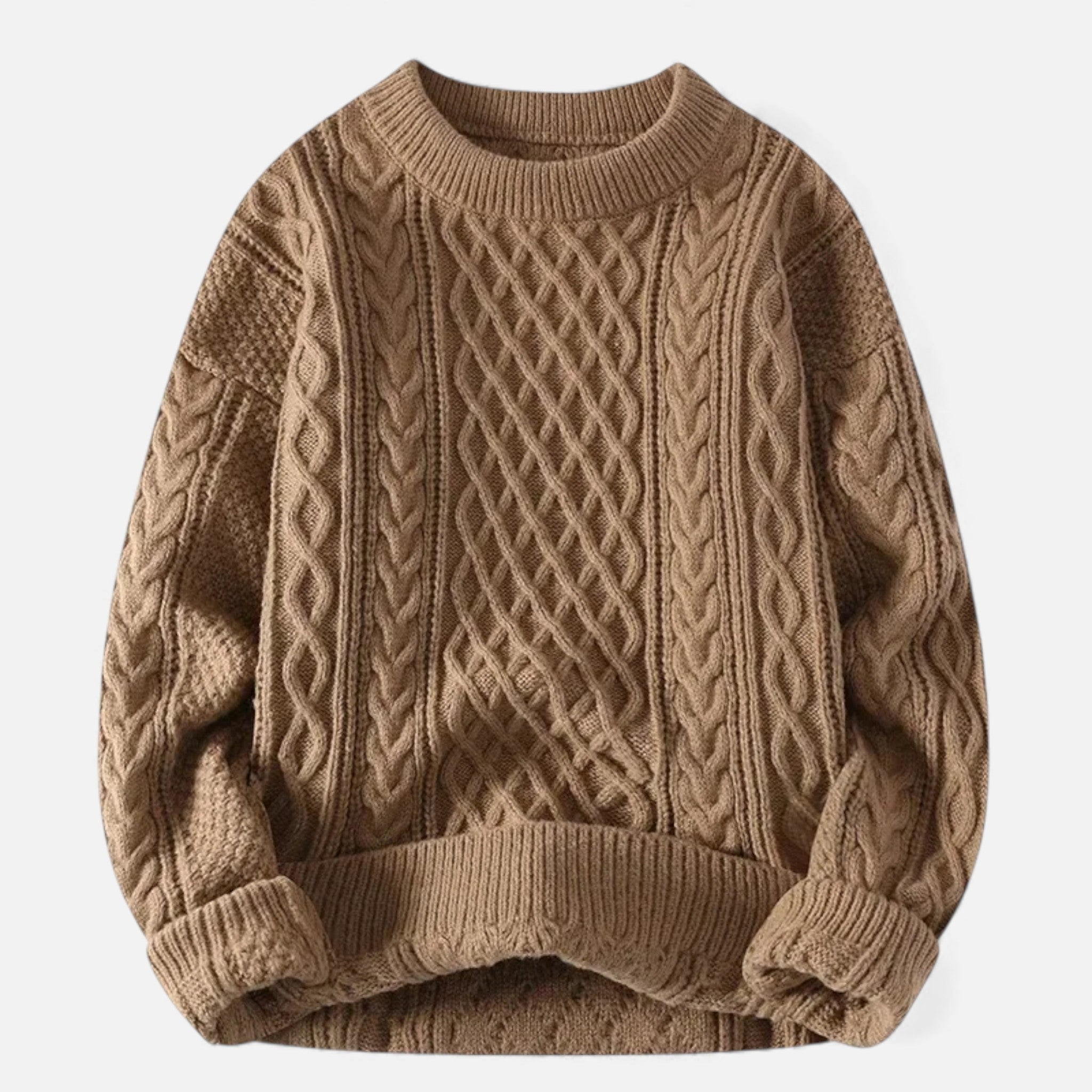 Maison Dresson | Women’s Slight-Stretch Knitted Cabled Sweater