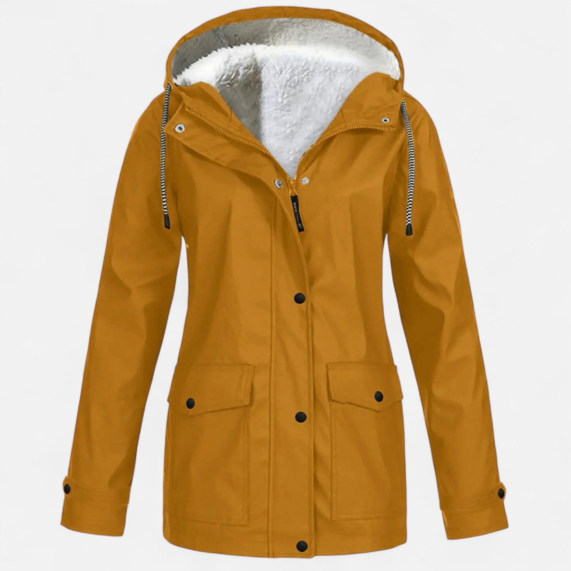 Maison Dresson | Women’s Hooded Ski Coat in Plush Velvet Windproof