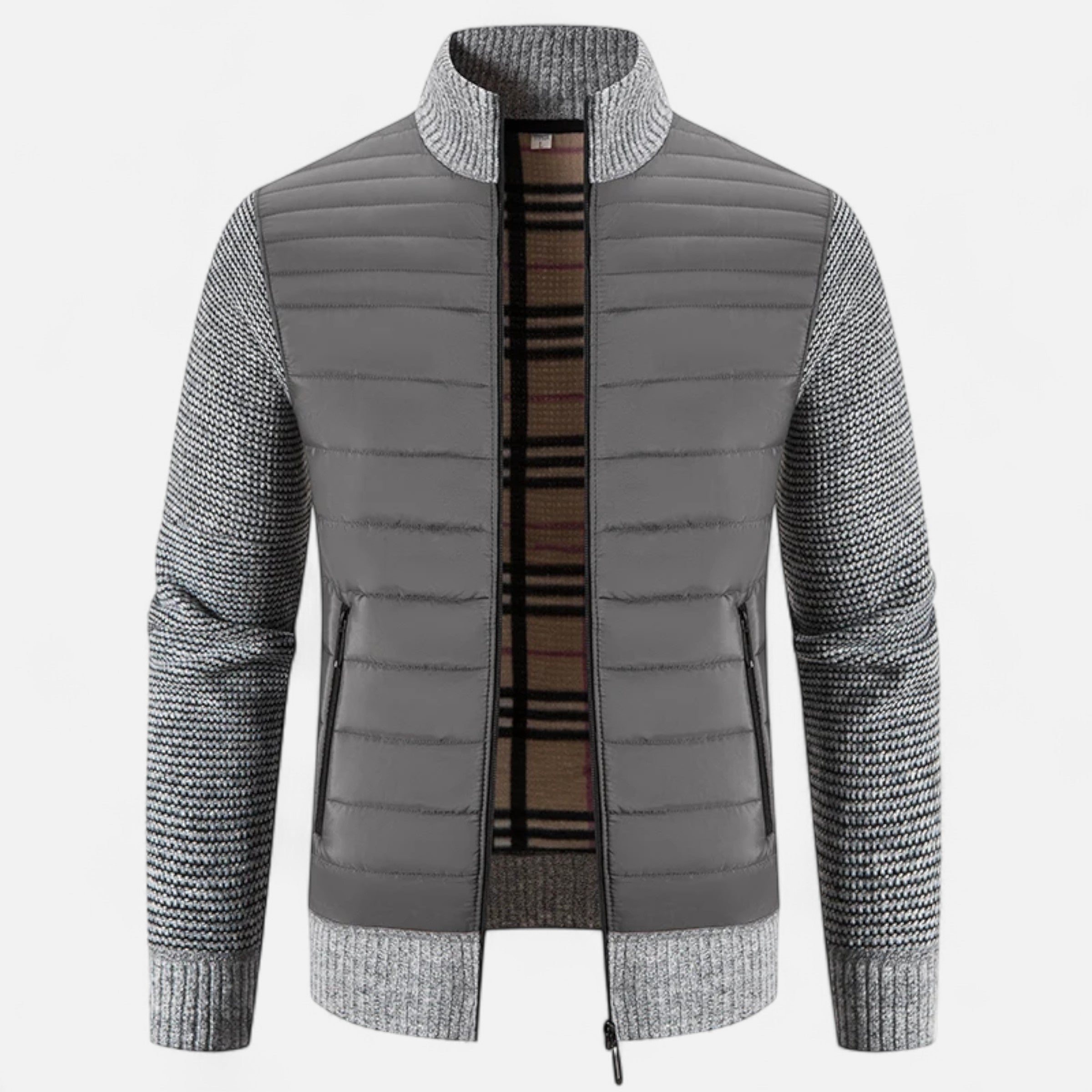 Maison Dresson | Men’s Fleece Stand-Collar Patchwork Jacket