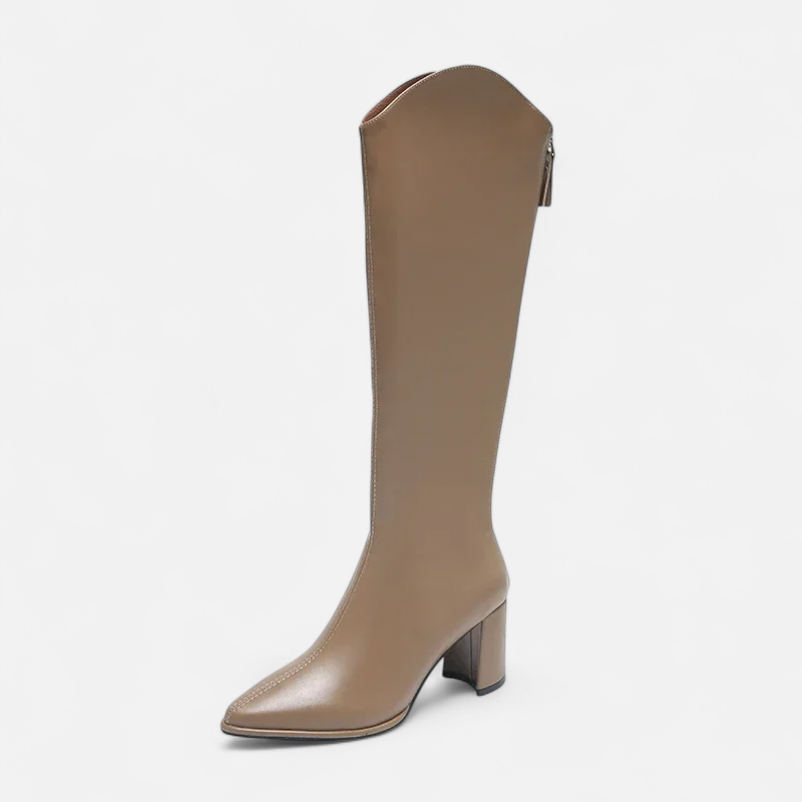 Maison Dresson | Women’s Knee-High Zip Heeled Boots