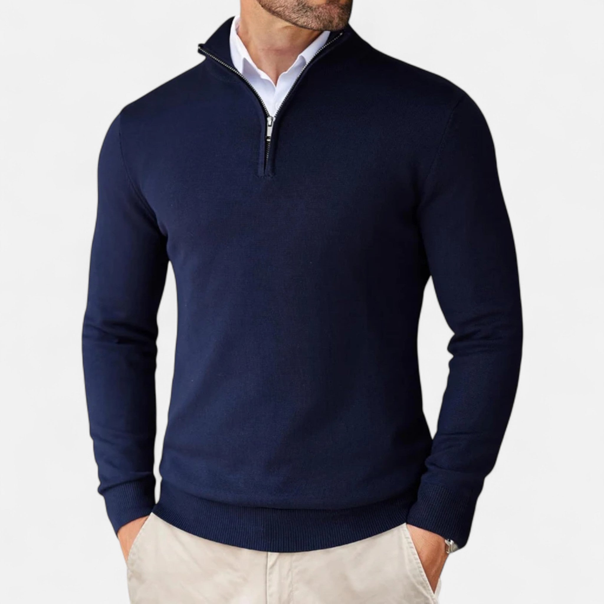 Maison Dresson | Men’s Slim-Fit Sweater Quarter-Zip