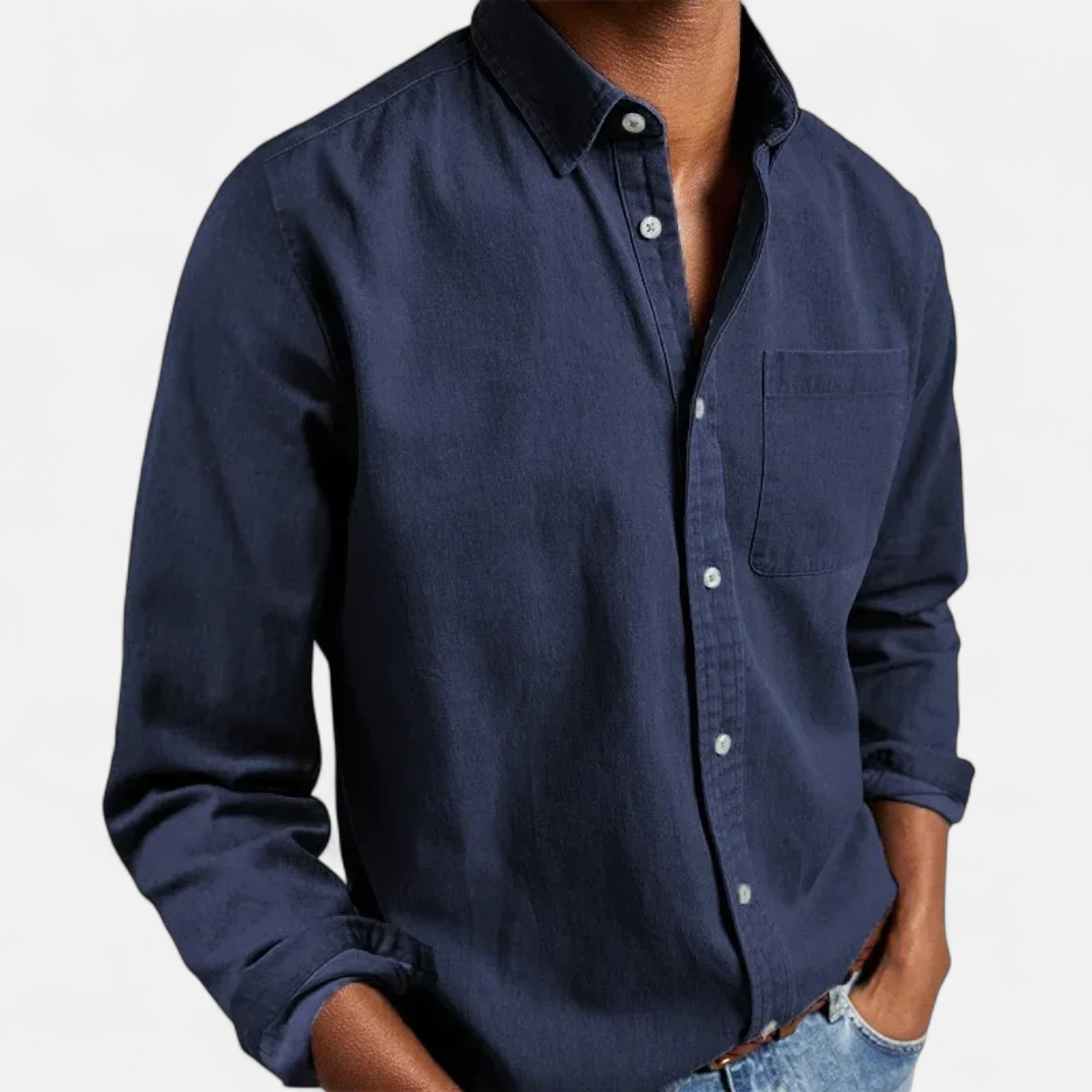 Maison Dresson | Men’s Solid Long-Sleeve Business Shirt