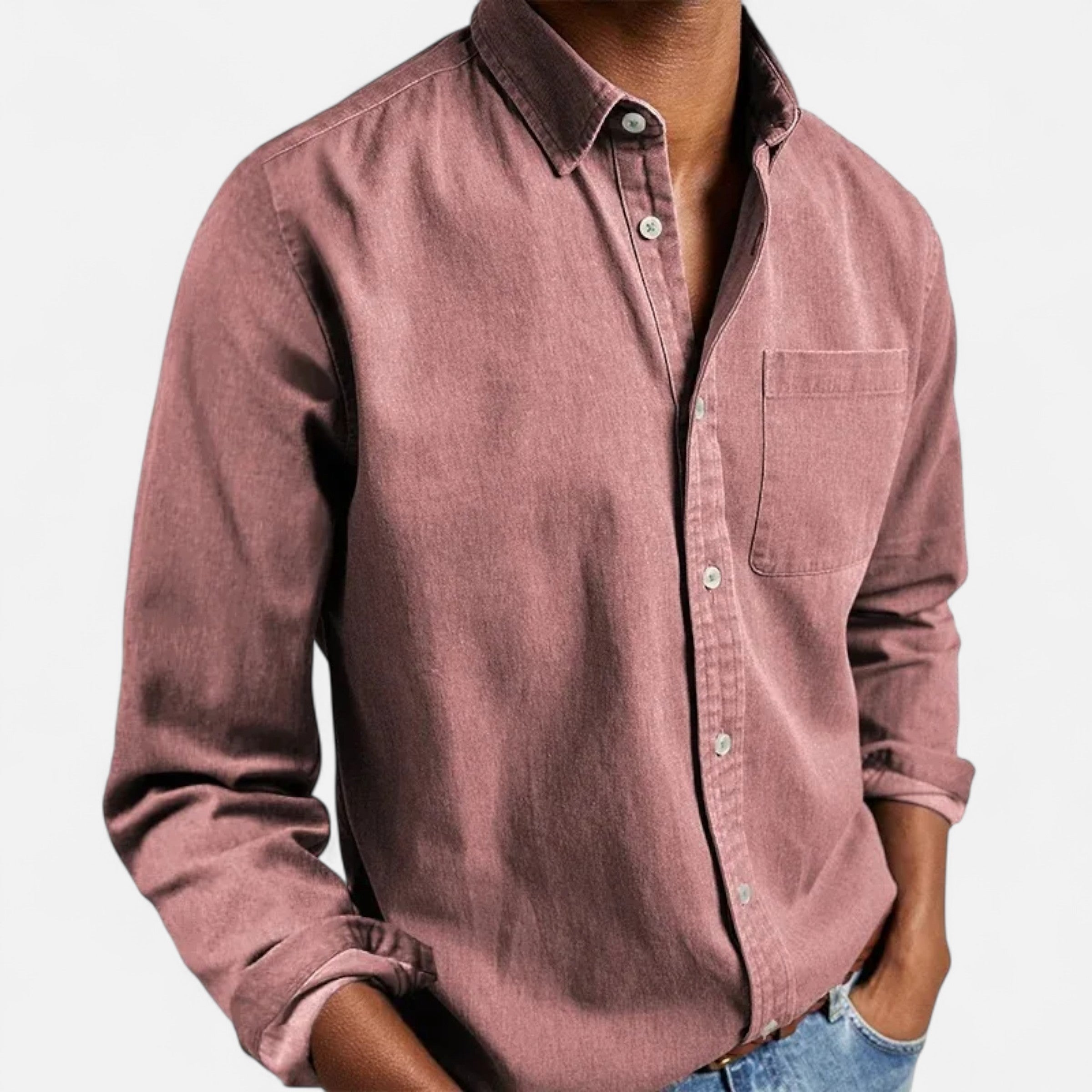 Maison Dresson | Men’s Solid Long-Sleeve Business Shirt