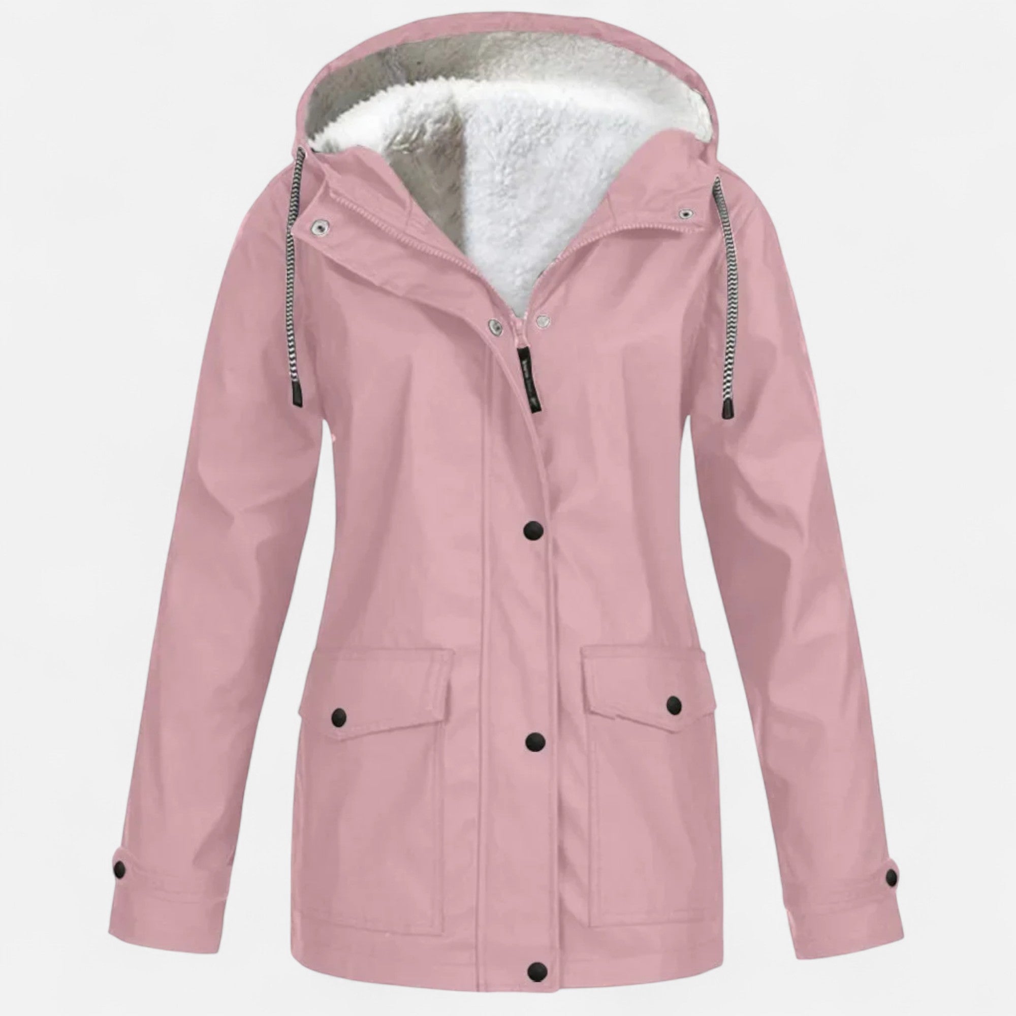 Maison Dresson | Women’s Hooded Ski Coat in Plush Velvet Windproof