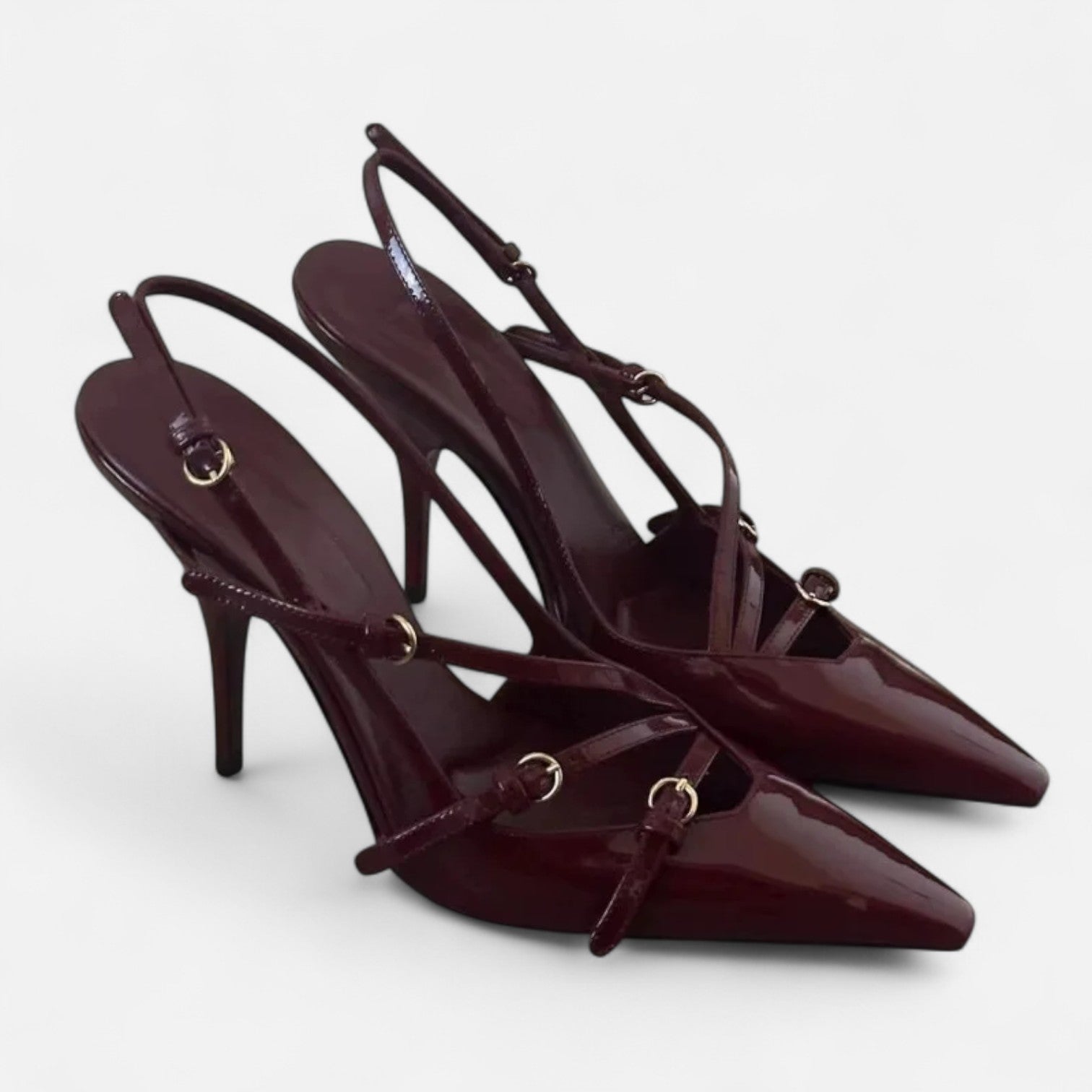Maison Dresson | Women’s Satin Pointed-Toe Summer Heels – Hollow-Out Design, Slim Heel Elegance